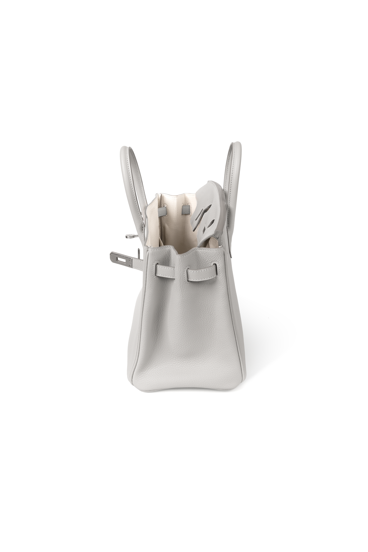 Hermes Birkin 25 Togo in Gris Perle/Nata with Silver Hardware