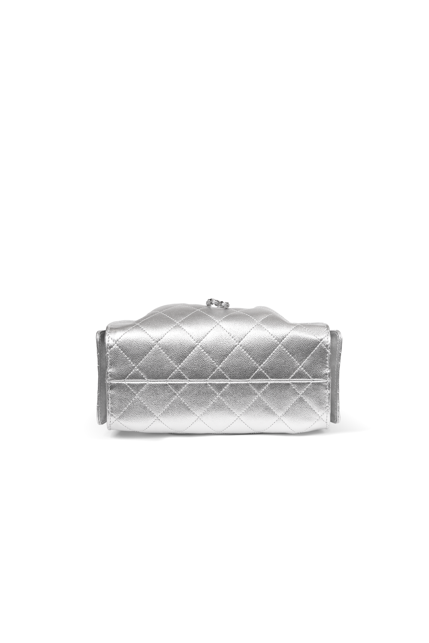 Chanel 25 Mini Metallic Silver Bag