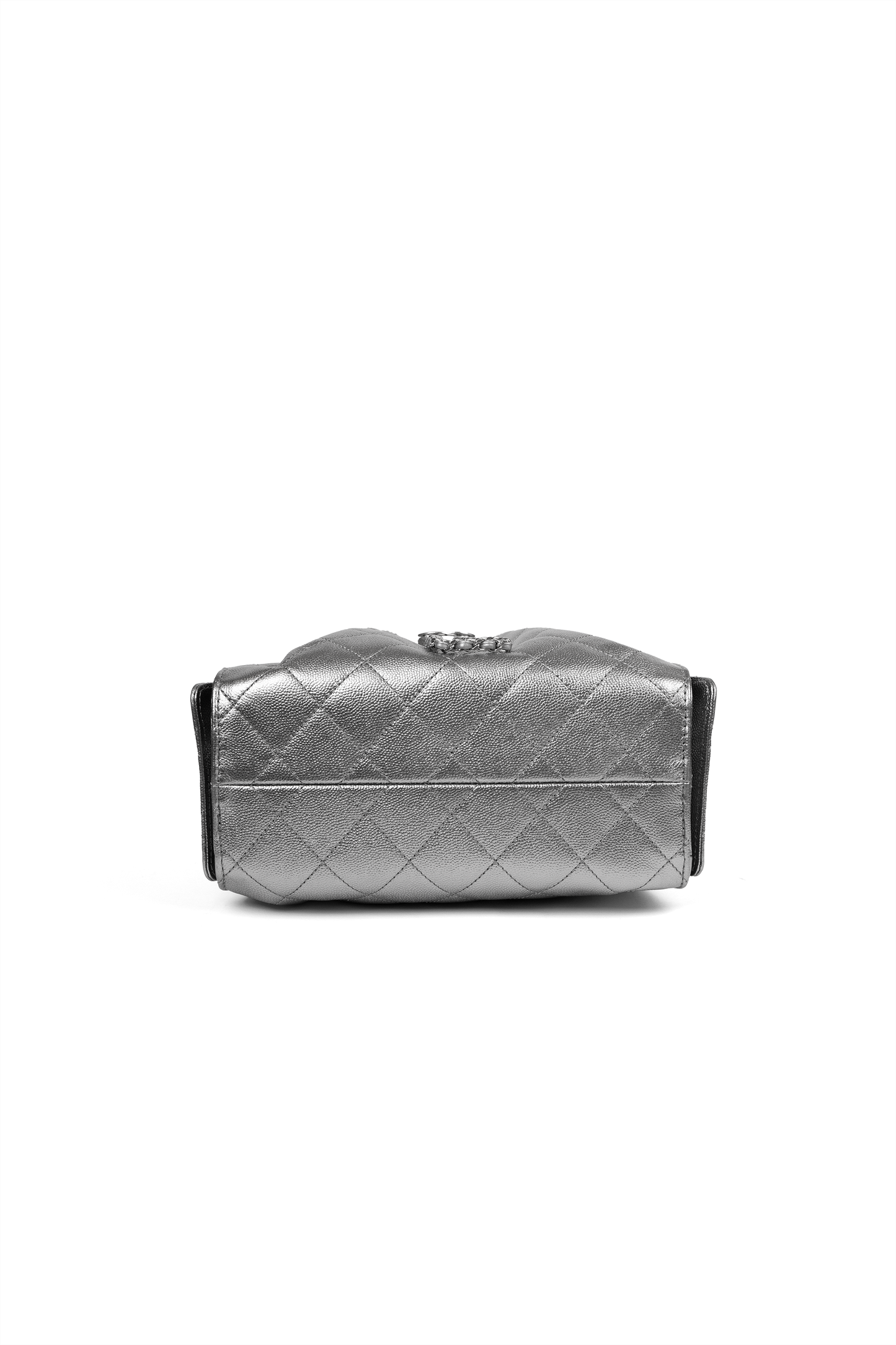 Chanel 25 Mini in Metallic Dark Silver