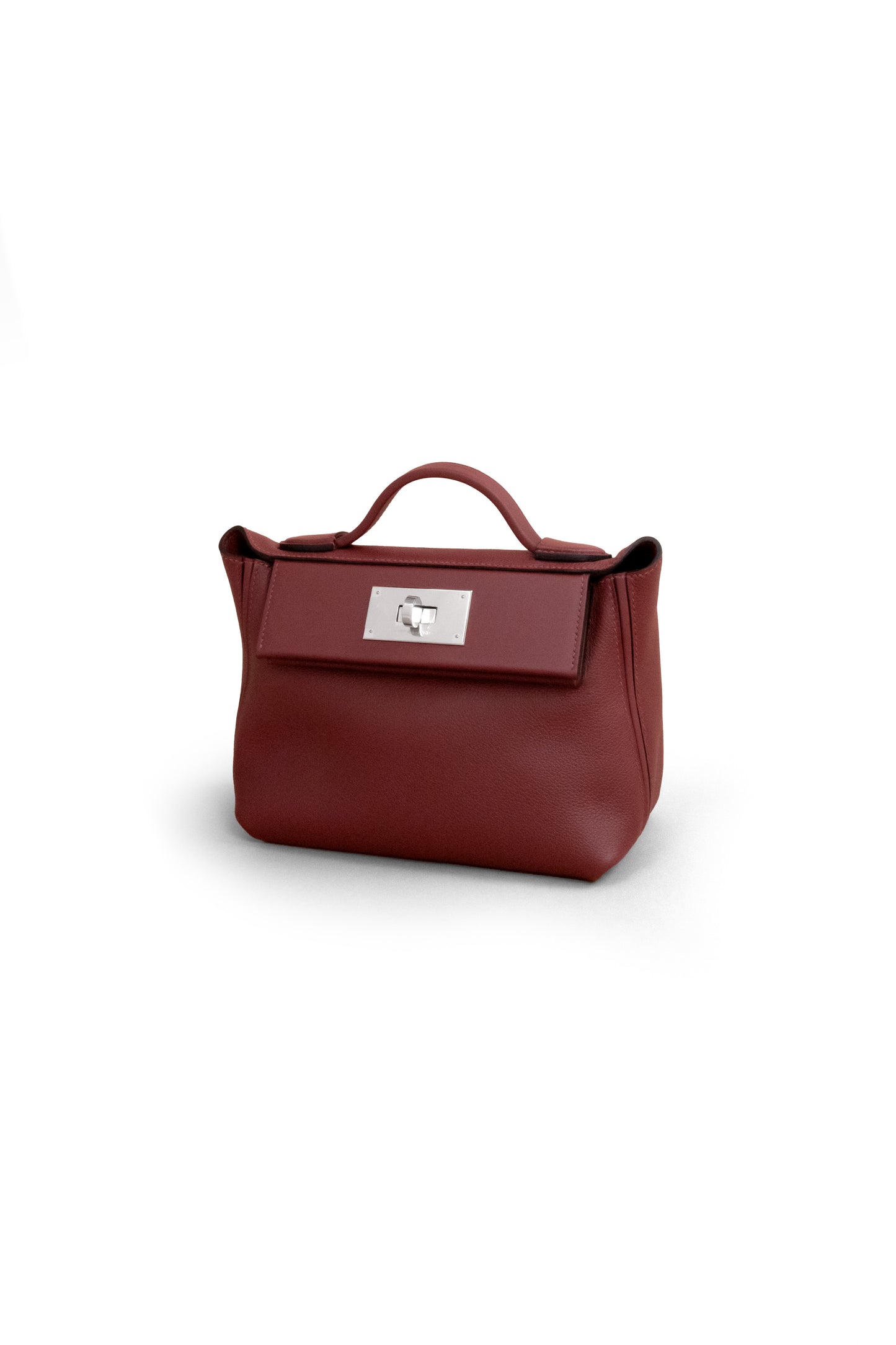 Hermes 24/24-21 in Rouge H with Silver Hardware