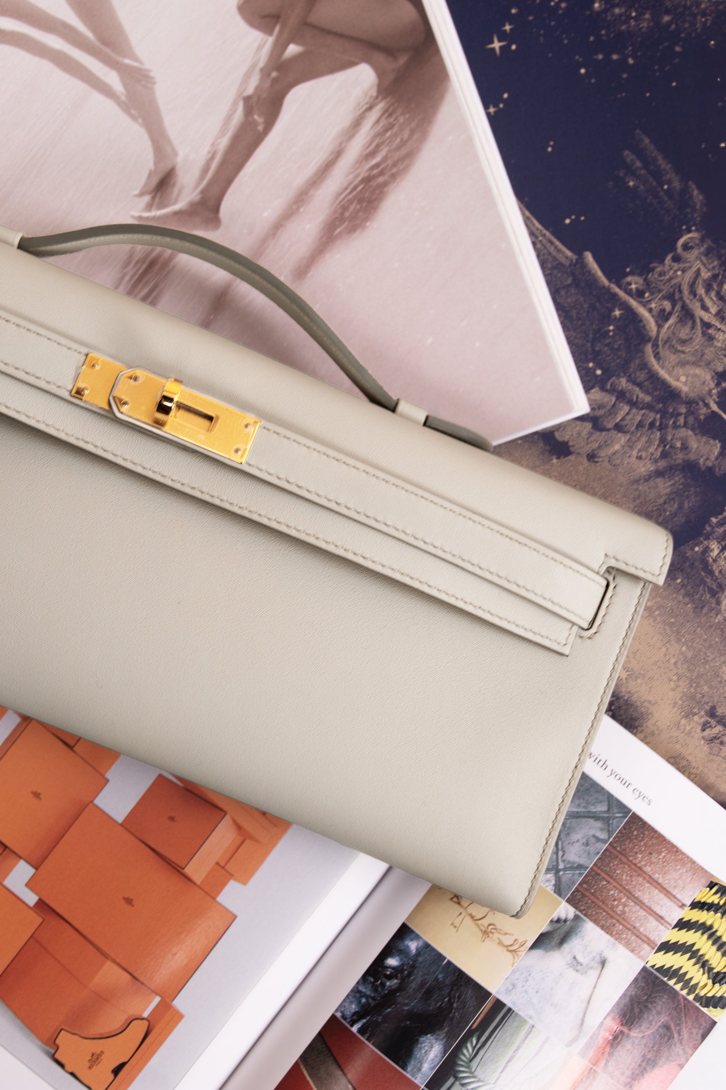 Hermès Kelly Cut Swift Beton GHW