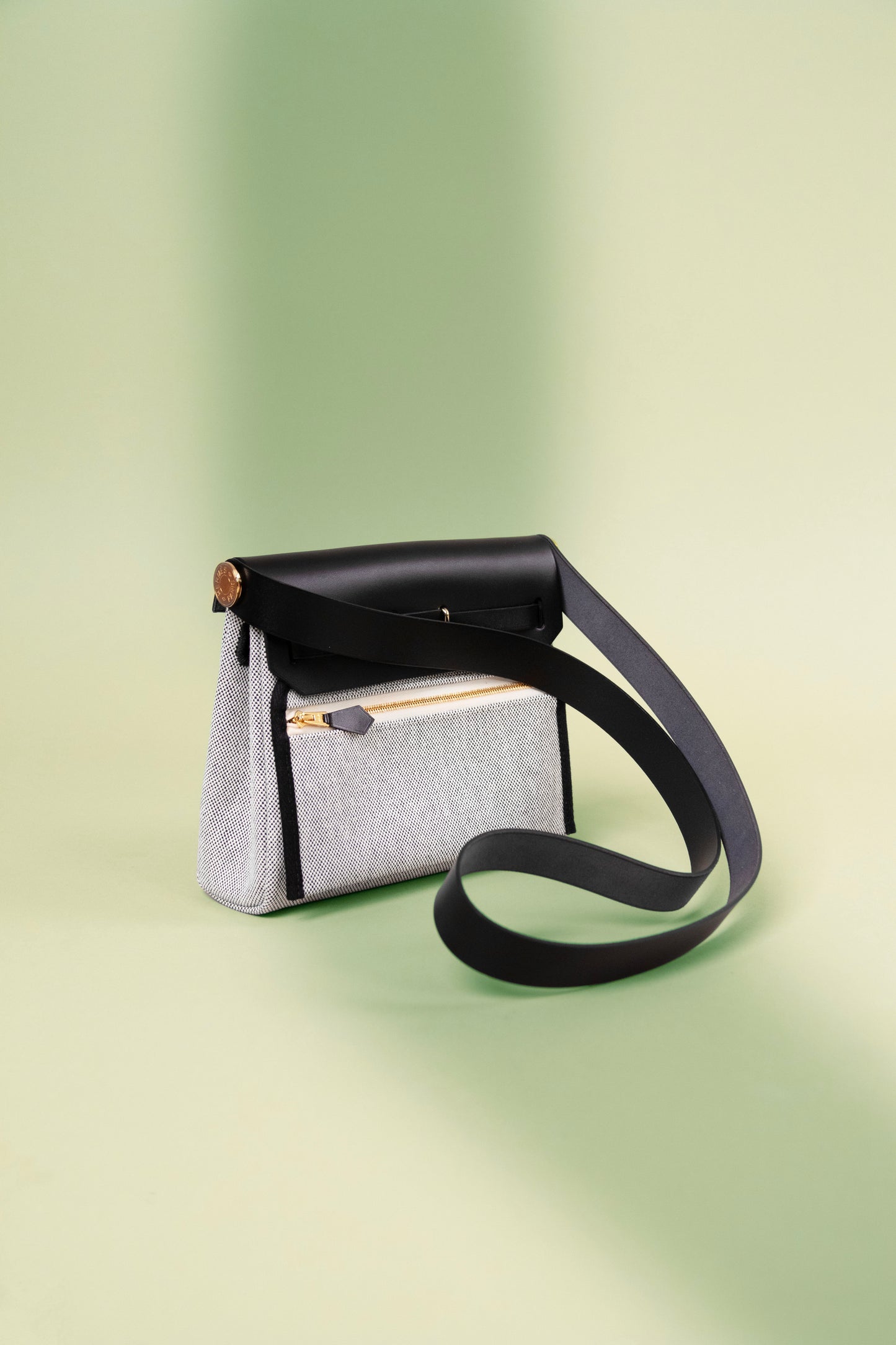 Hermès Mini Herbag Zip 20 Toile Black
