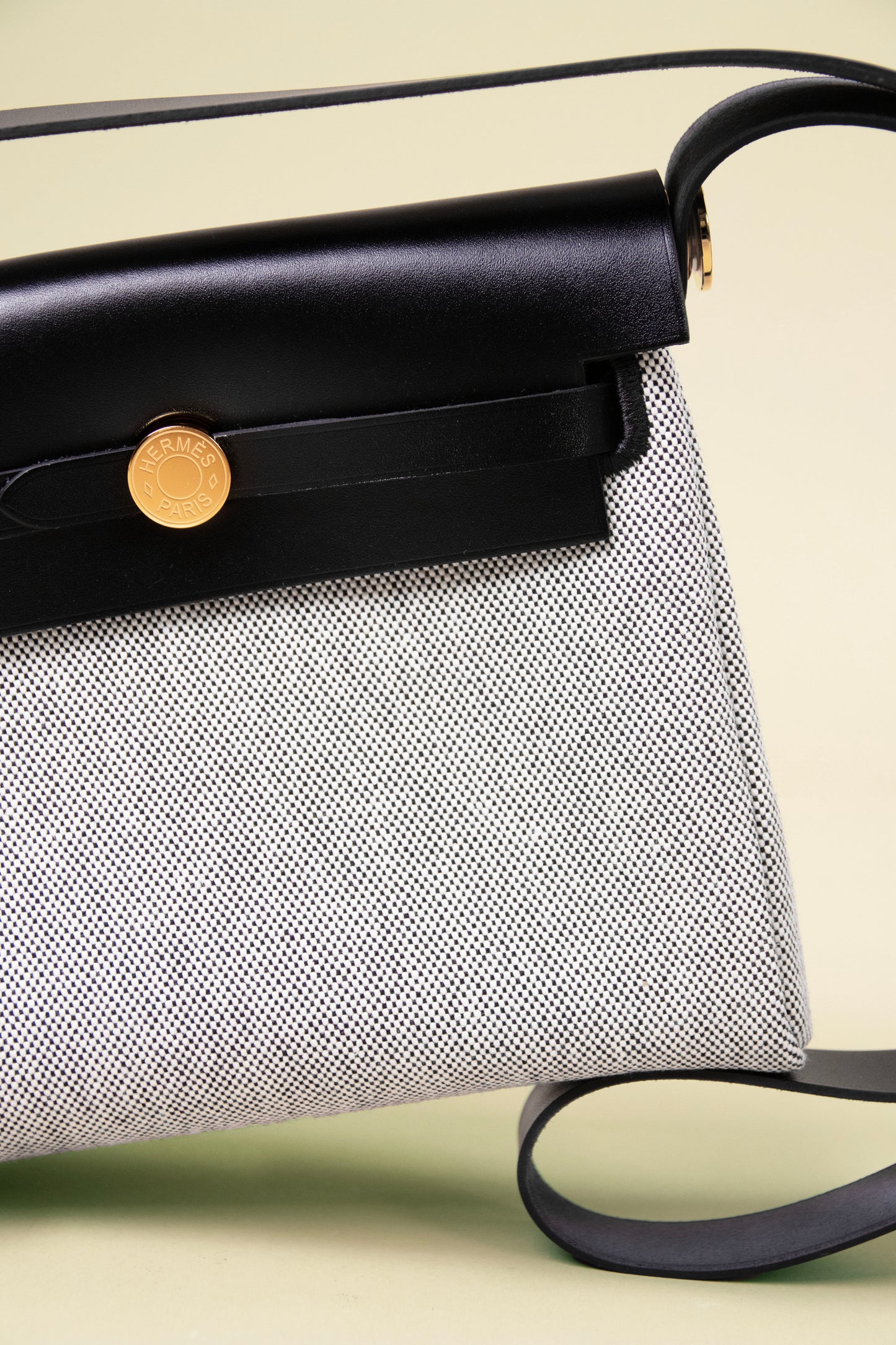 Hermès Mini Herbag Zip 20 Toile Black