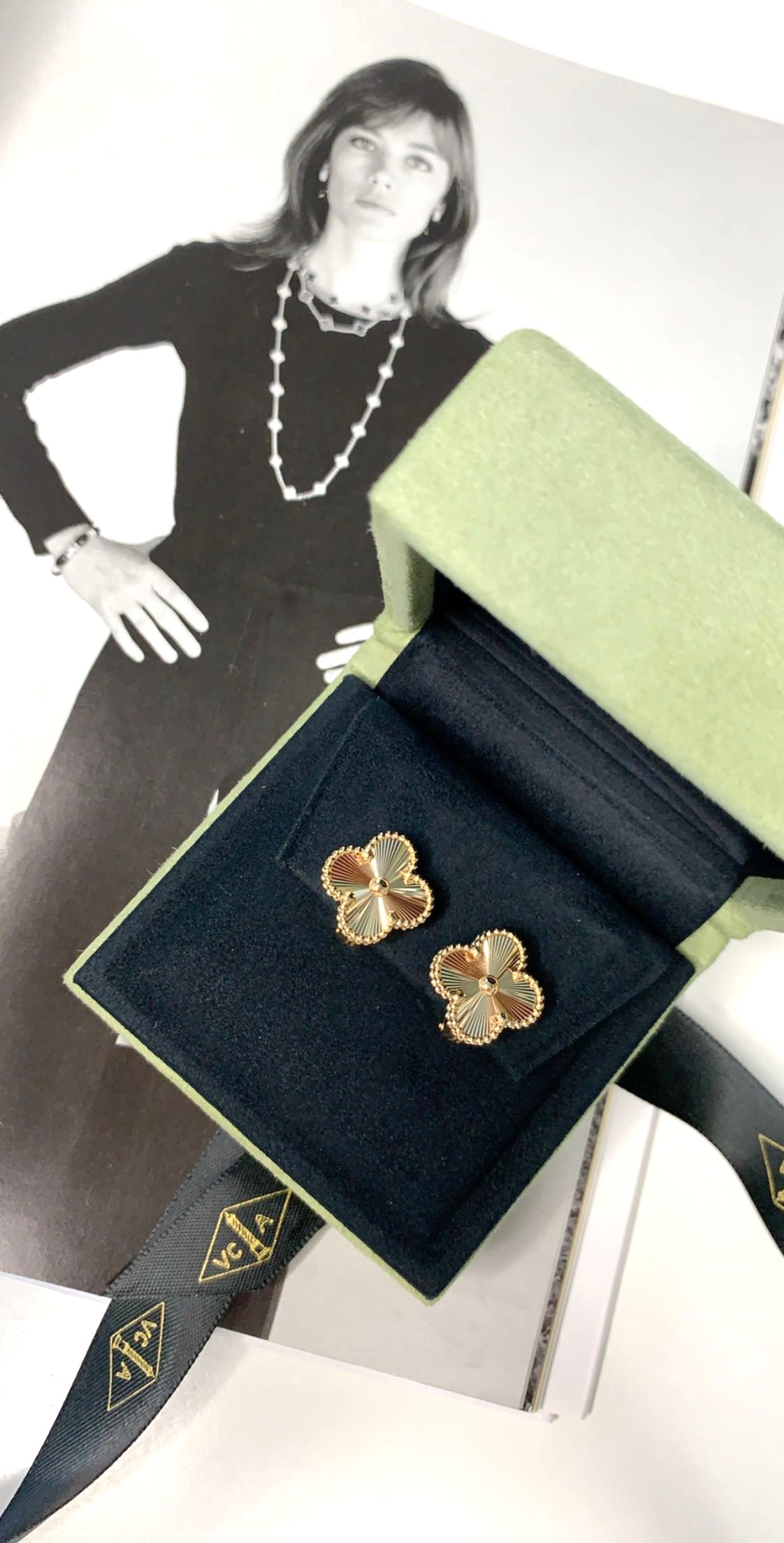 Van Cleef & Aprels Guilloché Vintage Alhambra Earrings