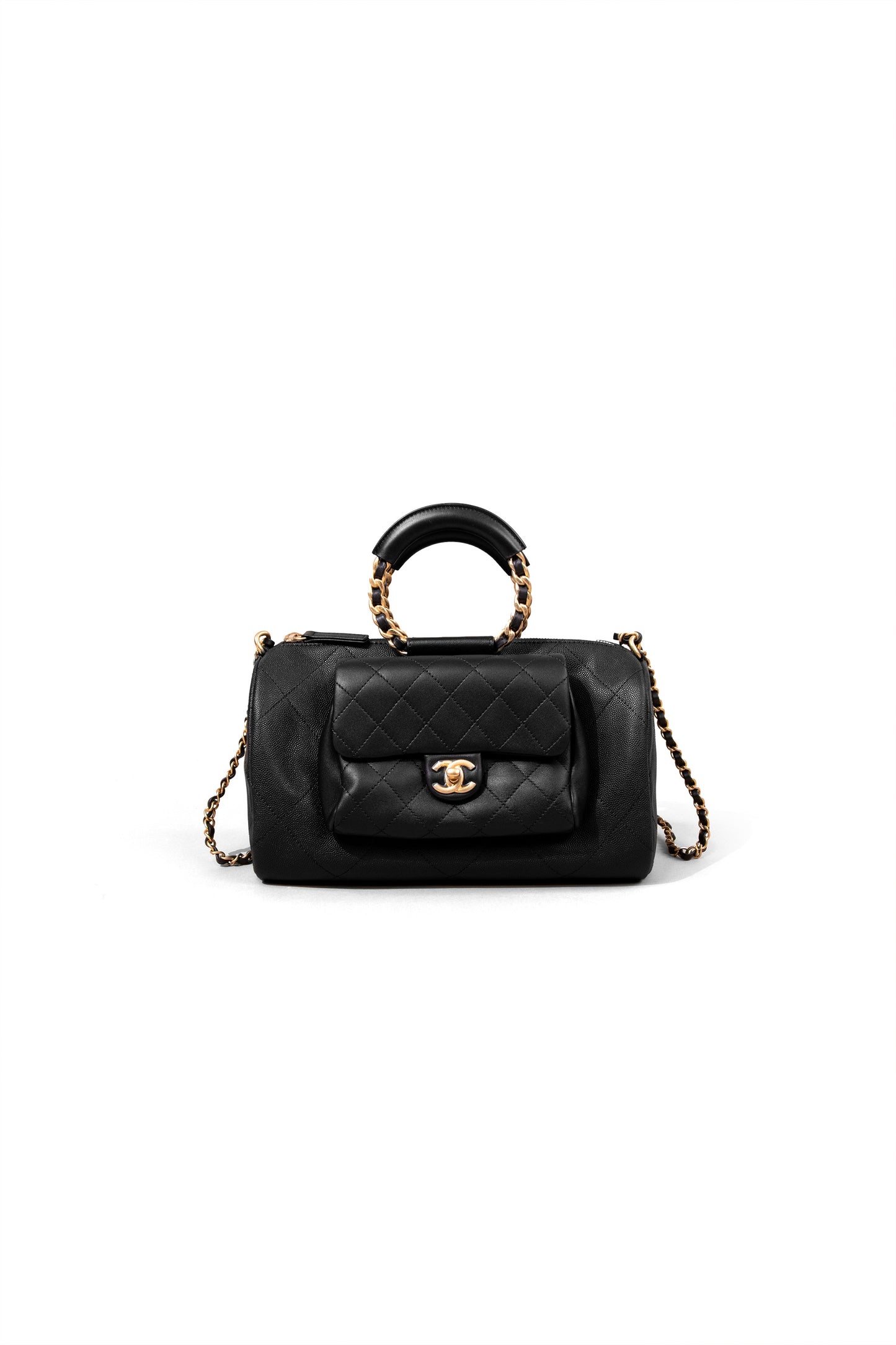 Chanel Small Bowling Bag in Black