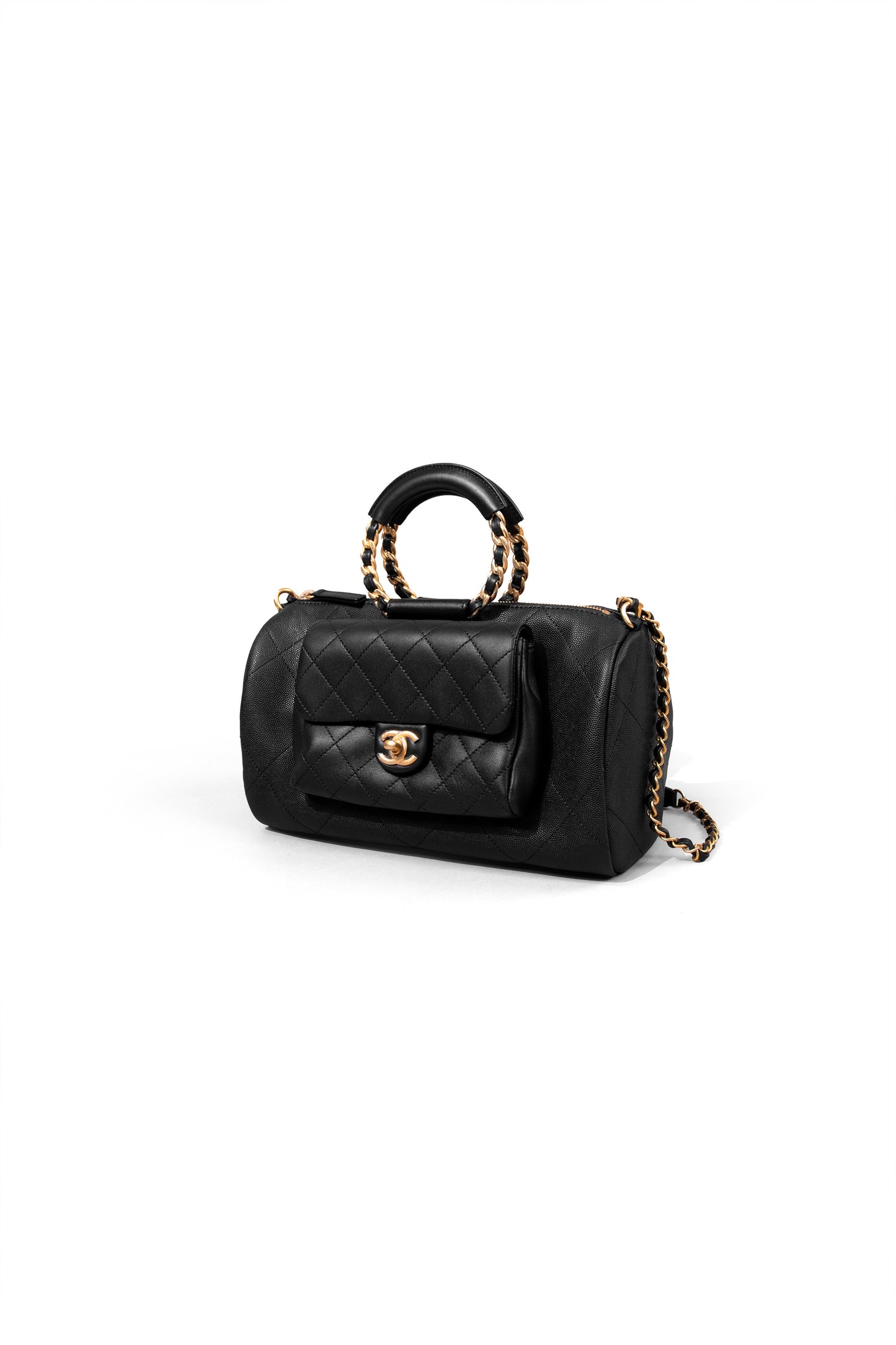 Chanel Small Bowling Bag in Black