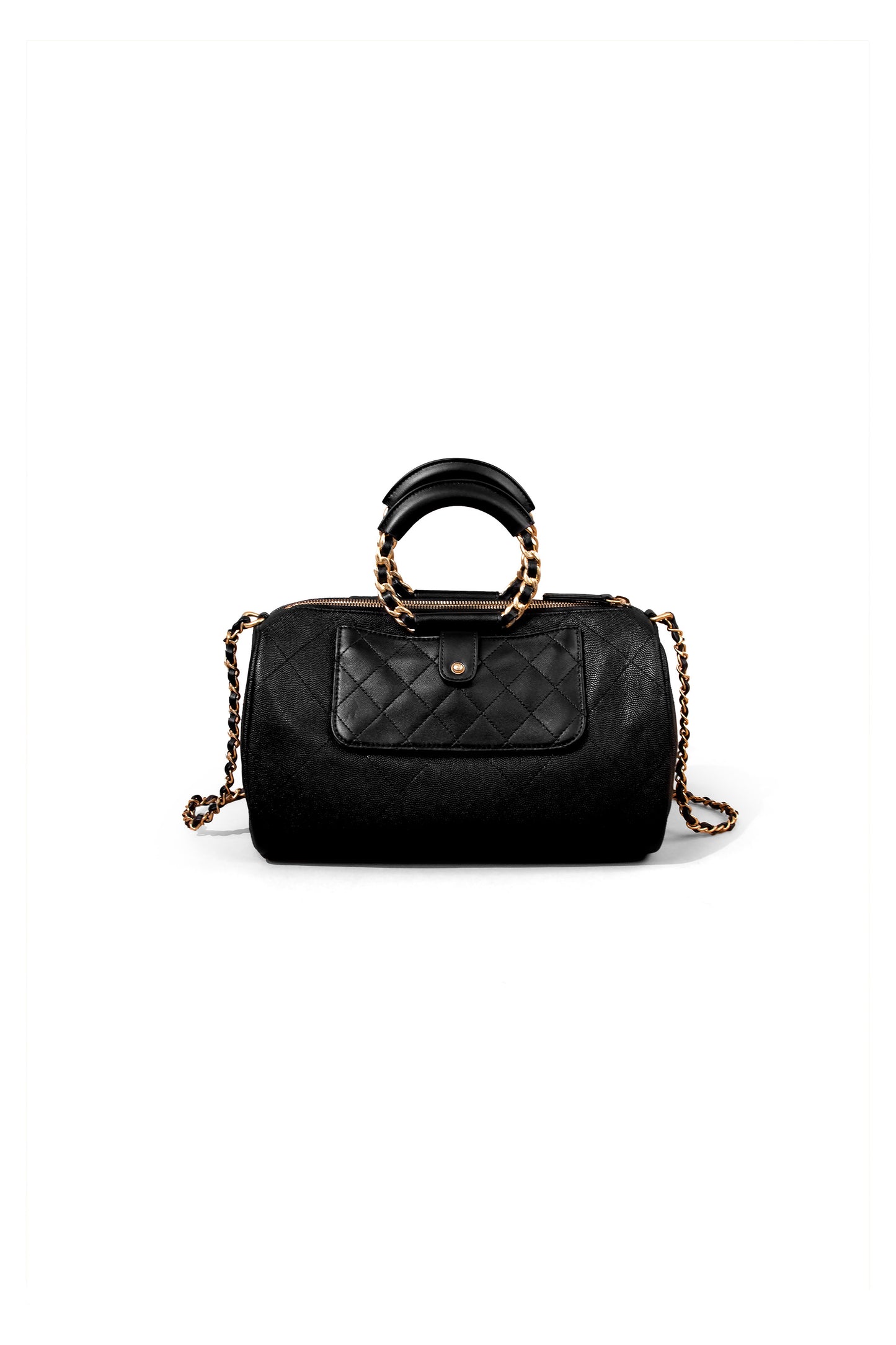 Chanel Small Bowling Bag in Black