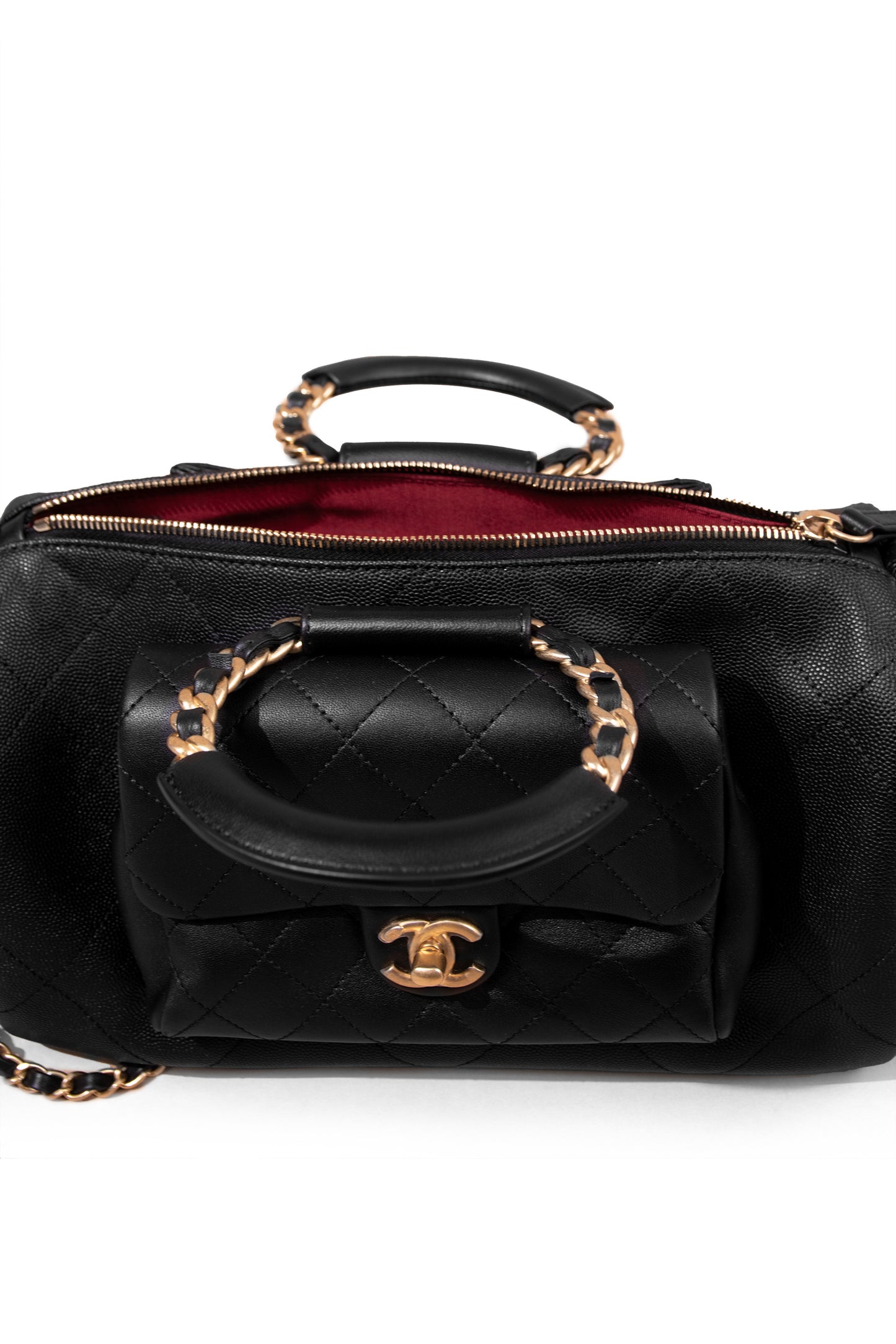 Chanel Small Bowling Bag in Black