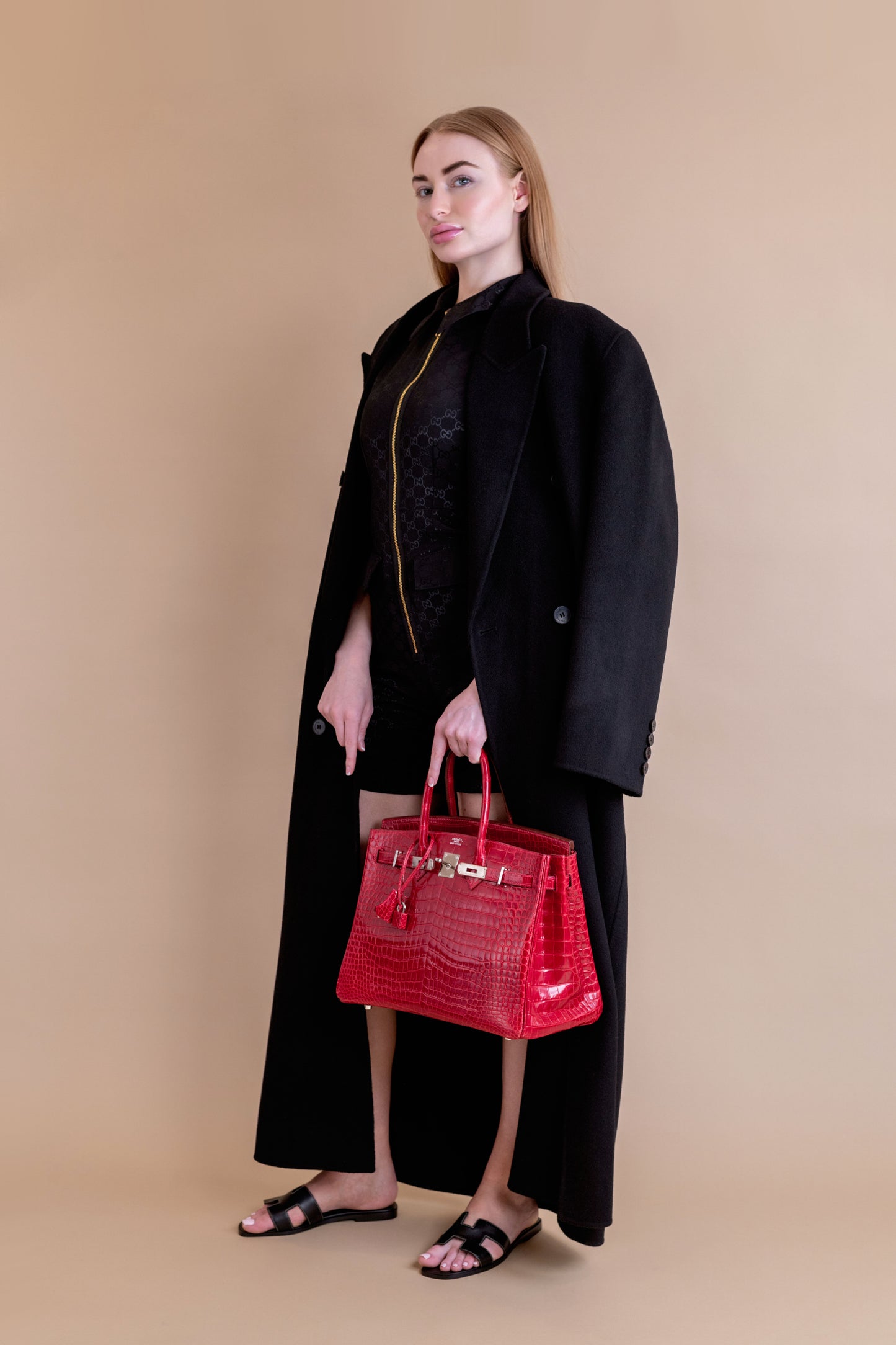 Hermès Birkin 35 Braise Shiny Crocodile