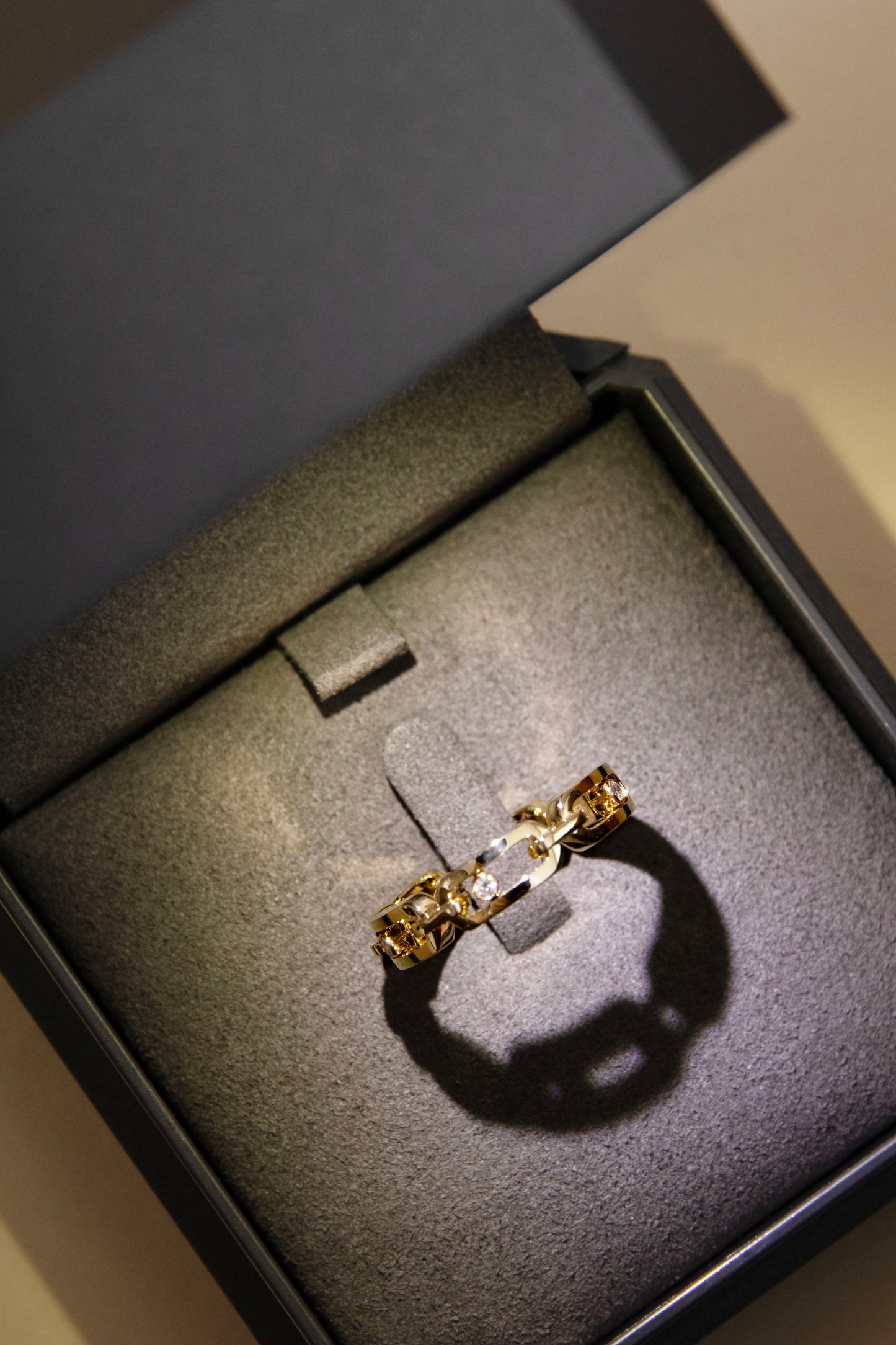 Messika Move Link Multi Ring in Yellow Gold Diamond