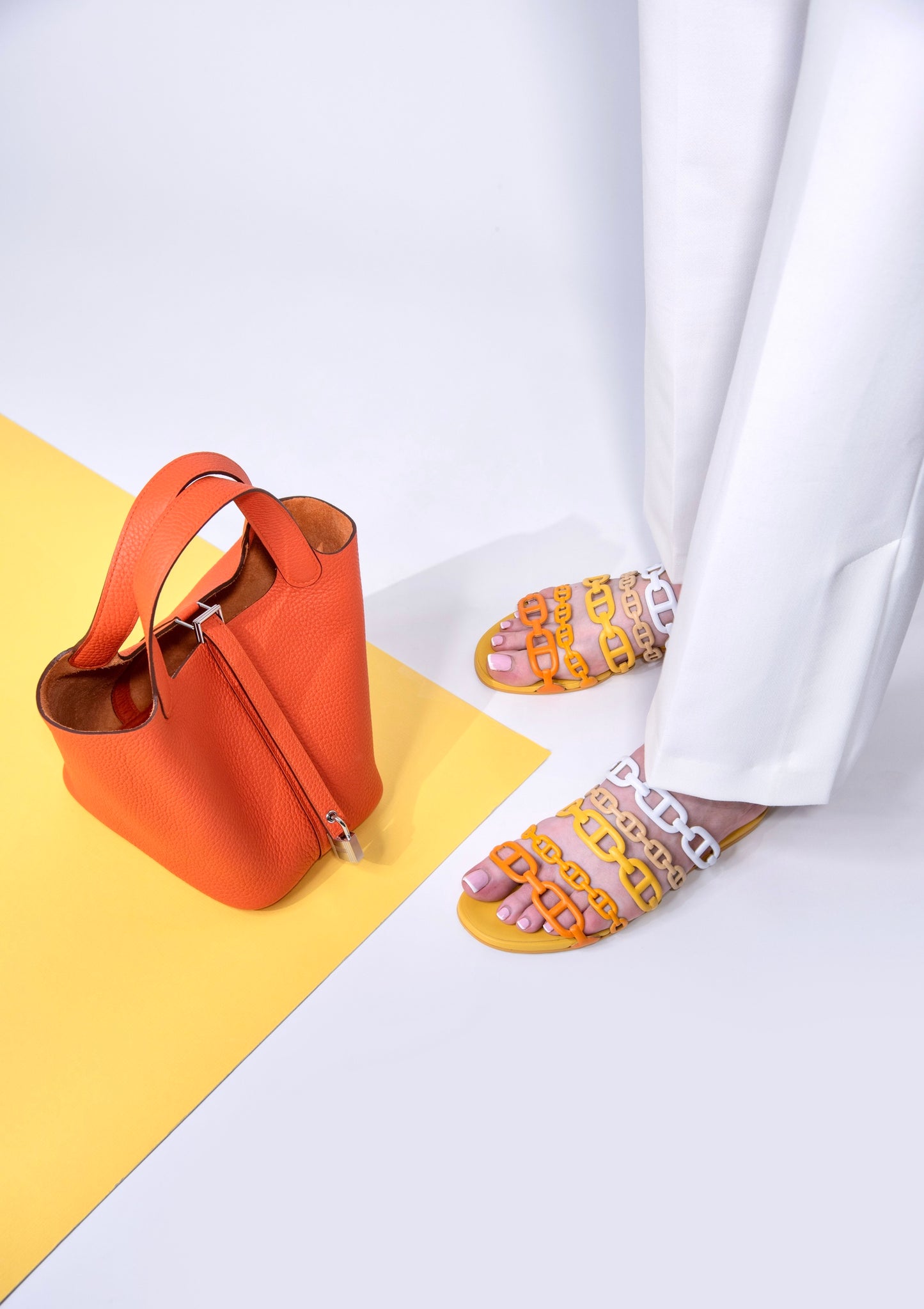 Hermès Picotin 18 Orange Feu PHW