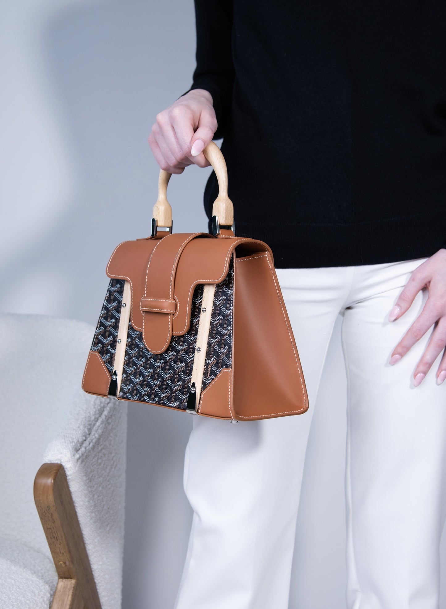 Goyard Saigon Structure PM in Tan