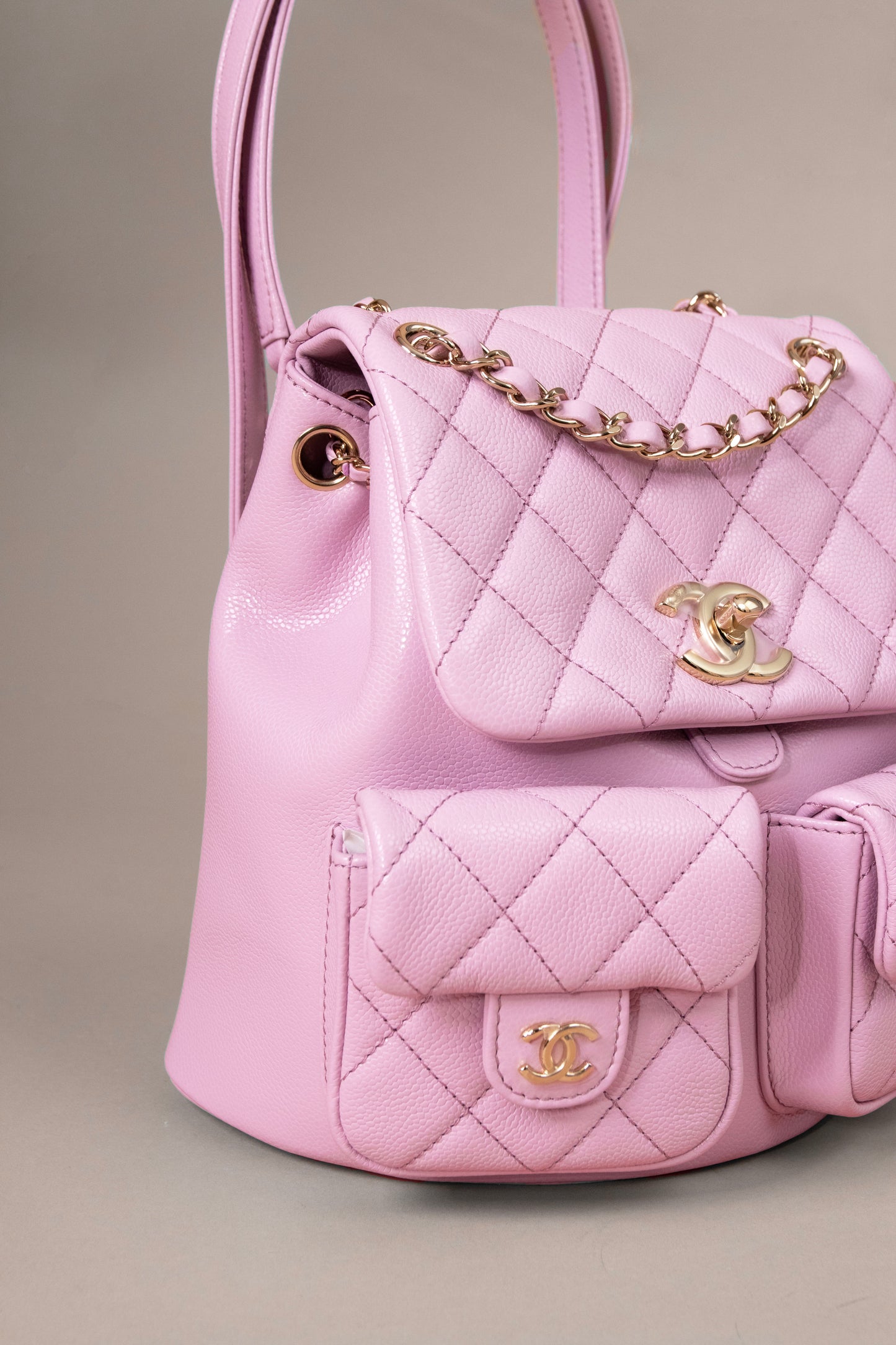 Chanel Small Pink Caviar Duma Backpack