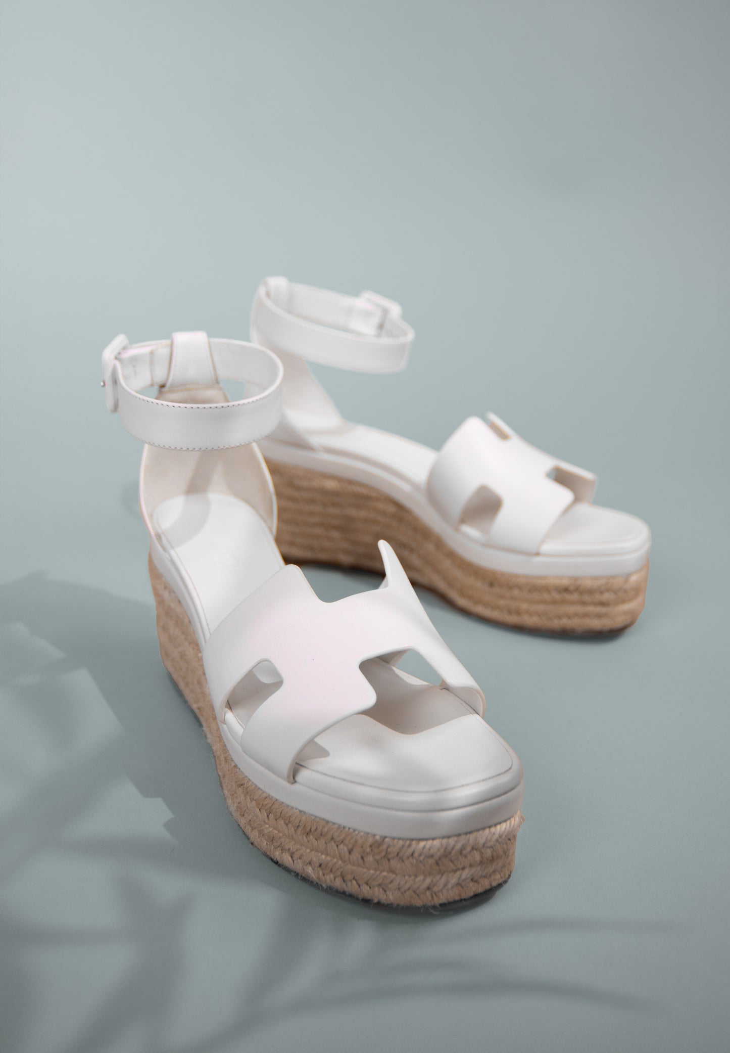 Hermès Elda Espadrille in White