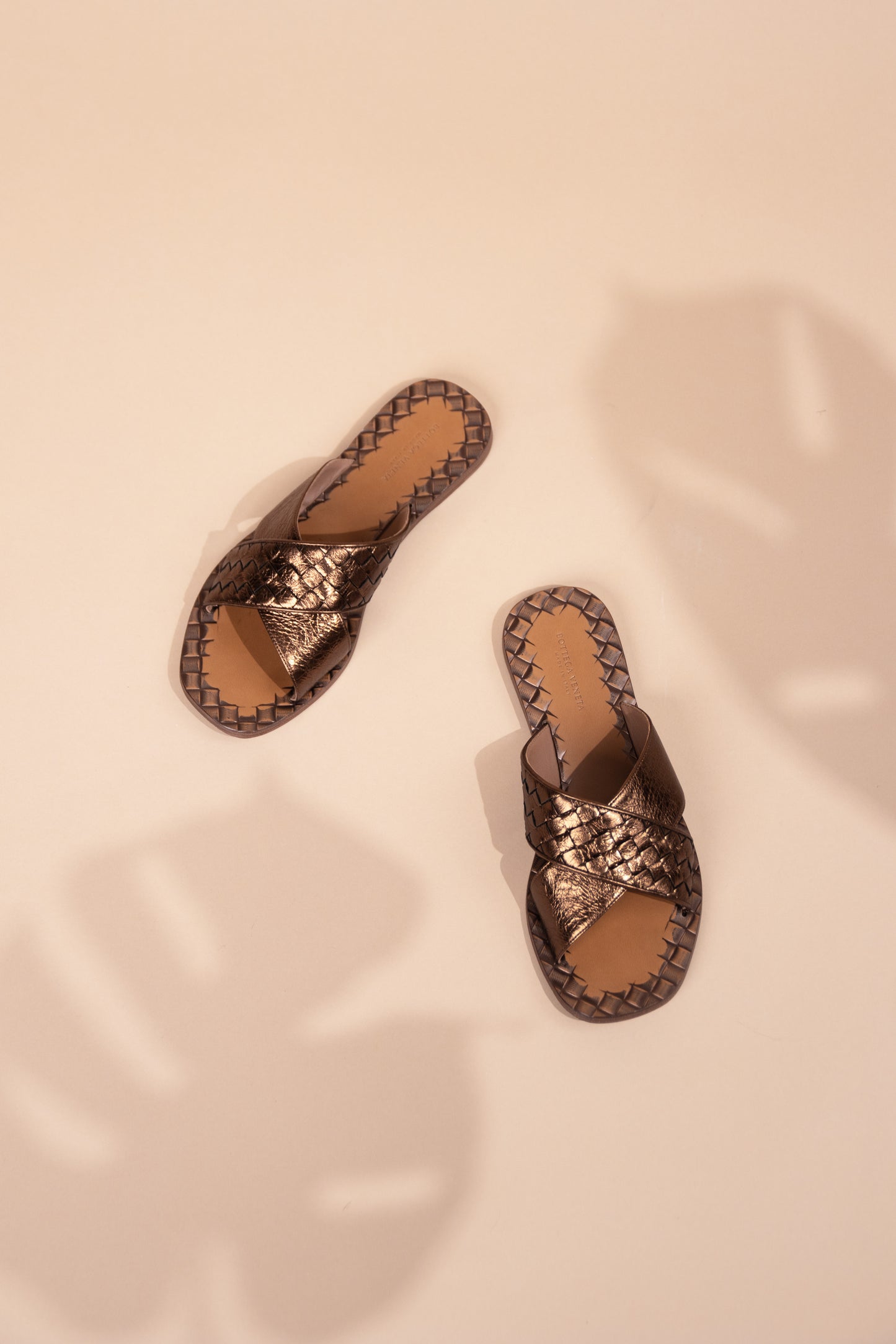 Chanel Hobo 25 Metallic Gold & Bottega Veneta Bronze Sandals