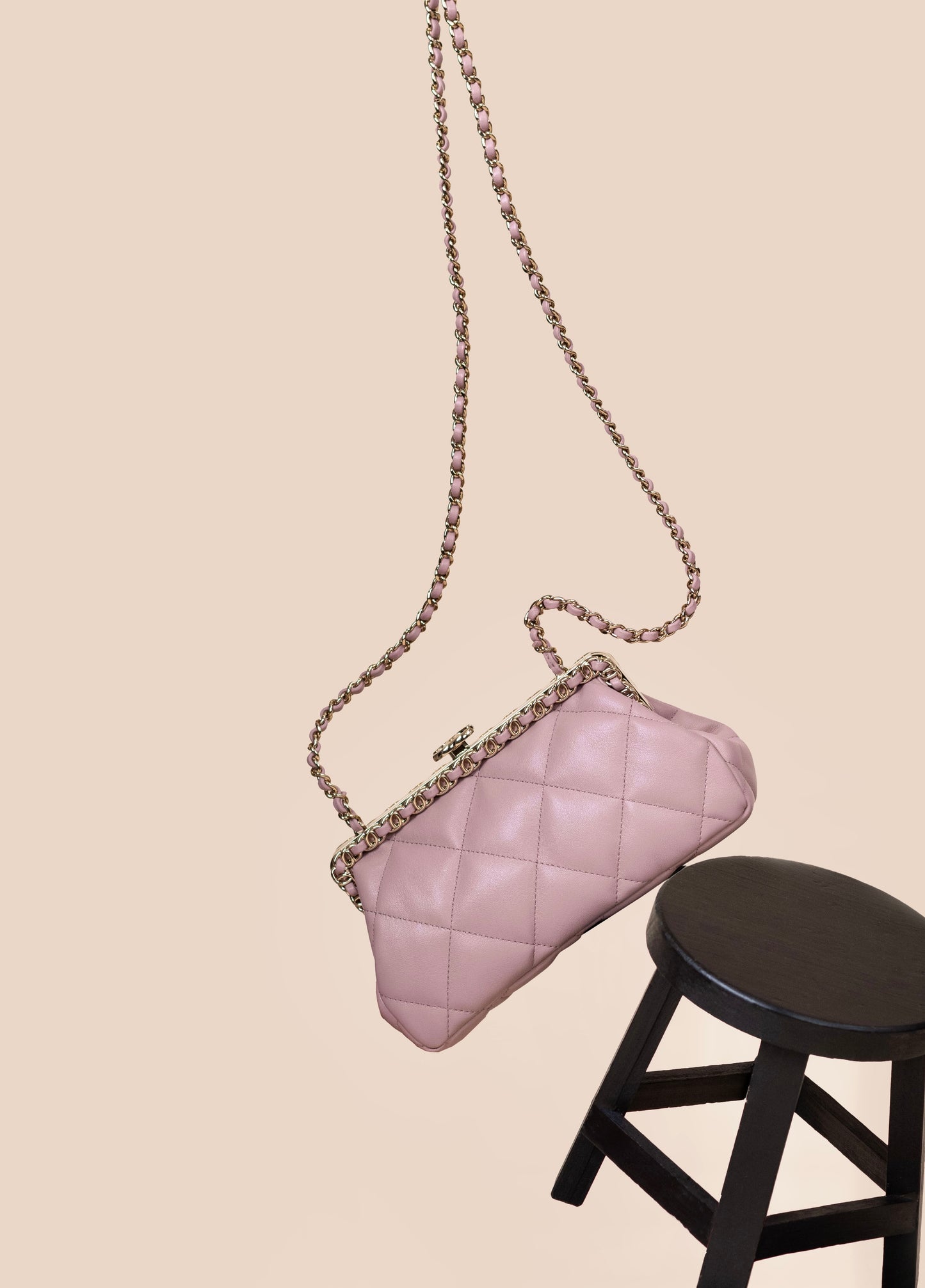 Chanel Light Pink Clutch Bag