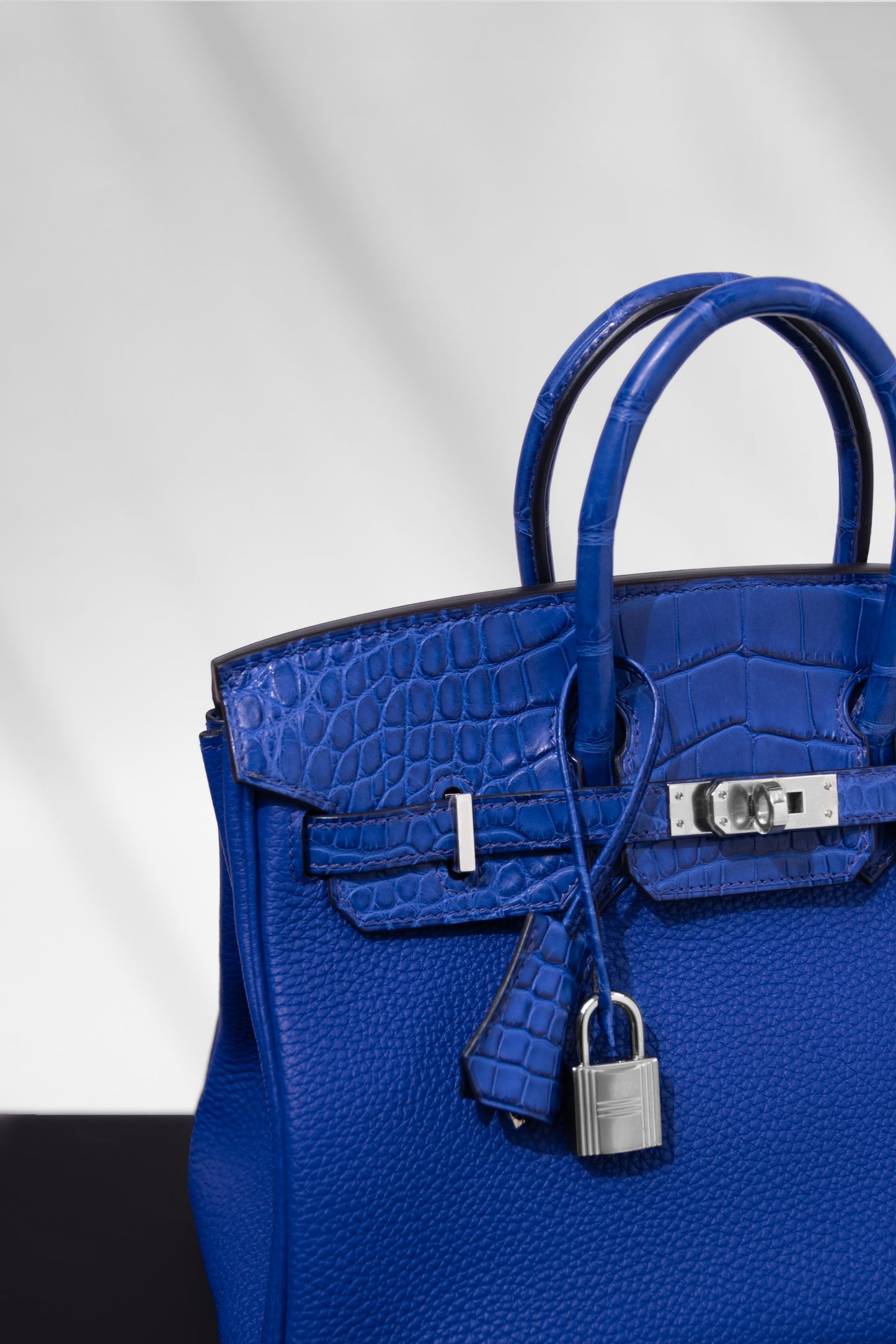Hermès Birkin 25 Touch Matte Alligator Blue Royal PHW