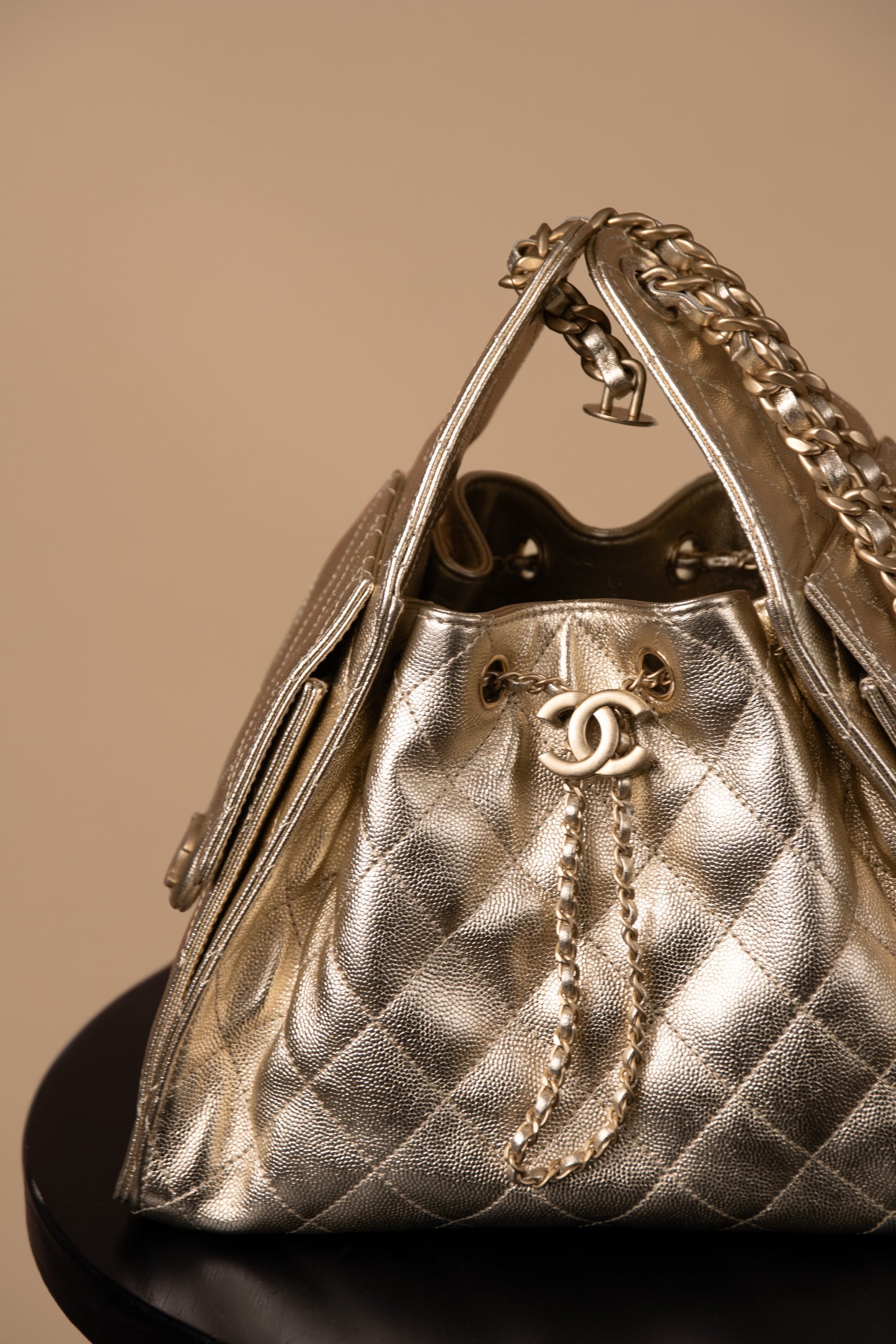 Chanel Hobo 25 Metallic Gold Bag