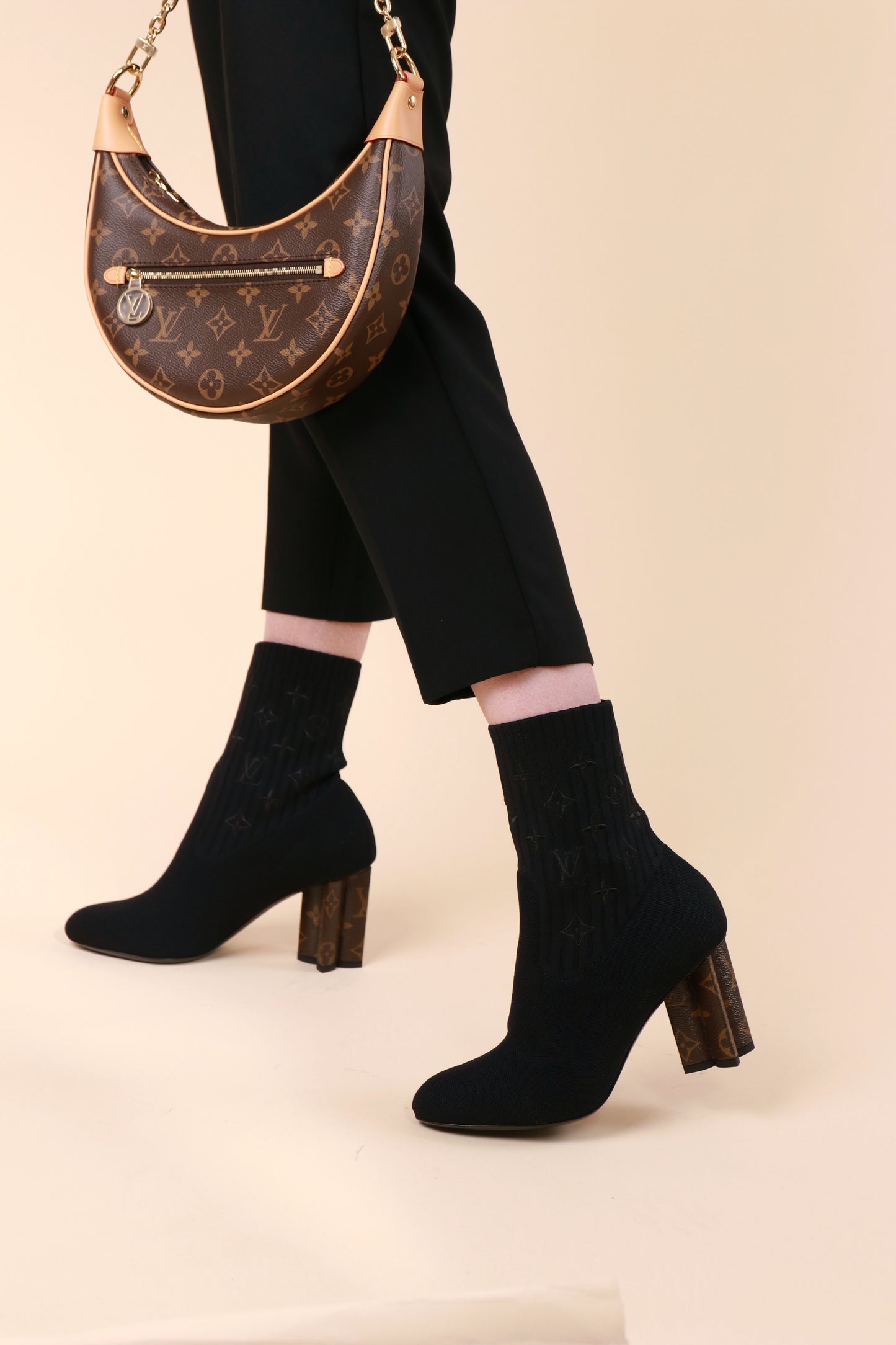 Louis Vuitton Silhouette Ankle Boot with Monogram Loop Bag