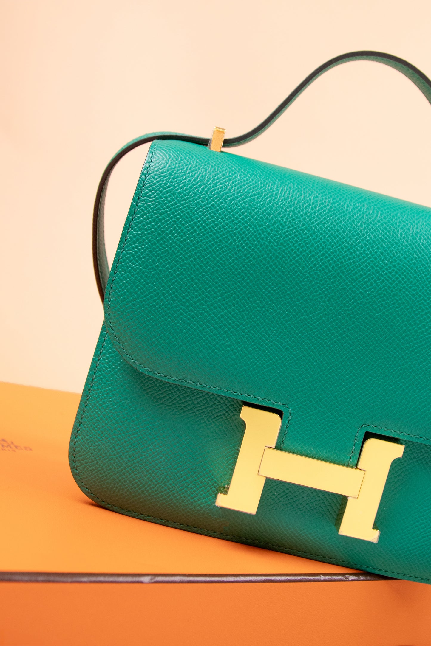 Hermès Constance 18 Epsom Menthe GHW