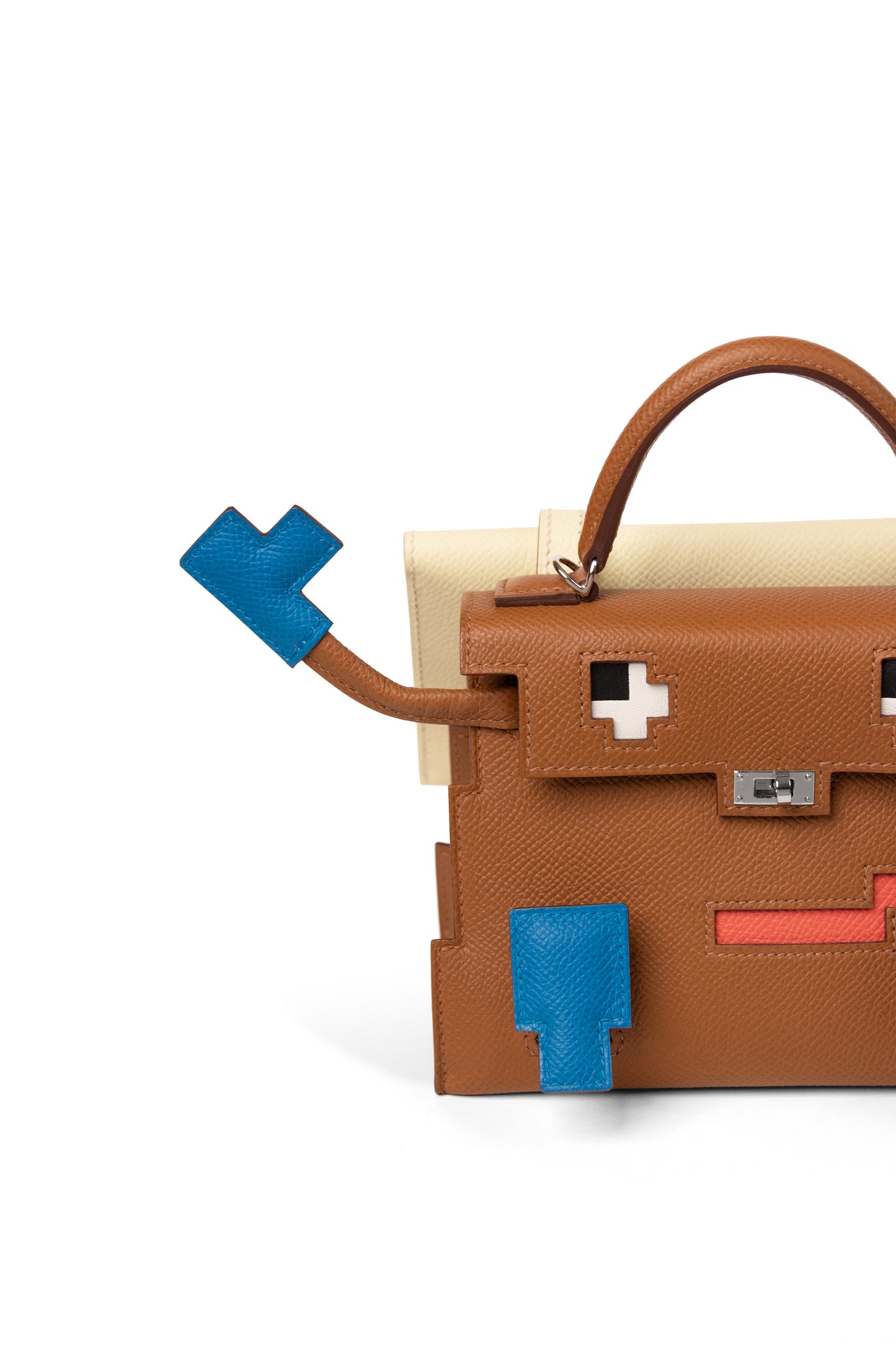 Hermes Mini Kelly Picto Doll in Gold with Silver Hardware