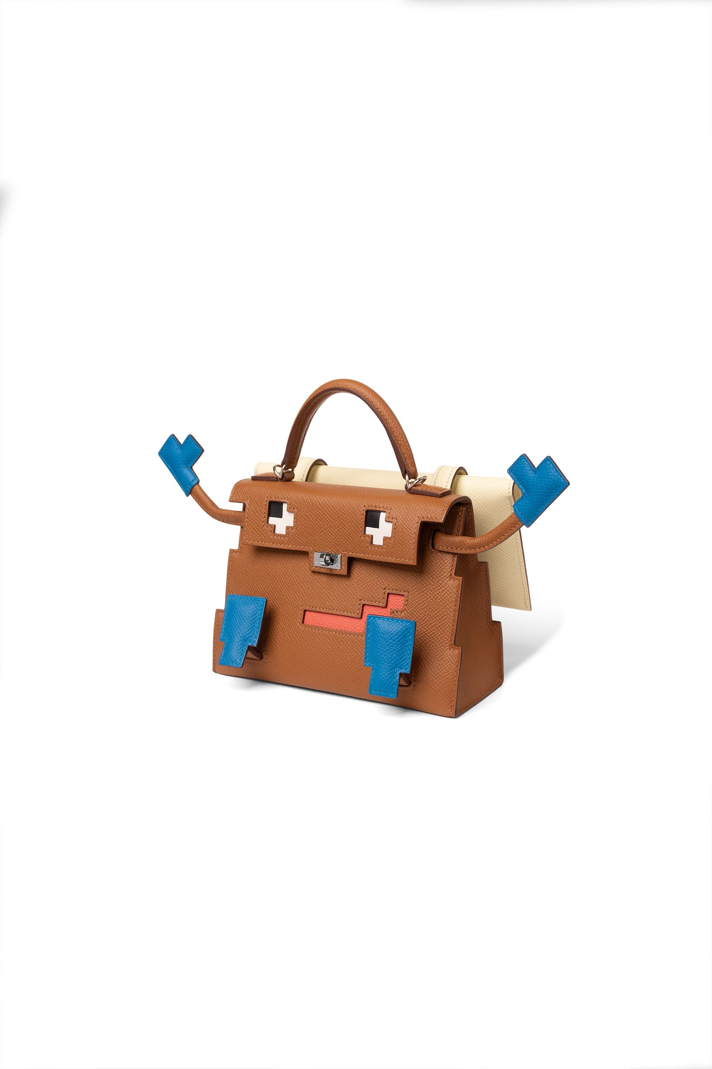 Hermes Mini Kelly Picto Doll in Gold with Silver Hardware