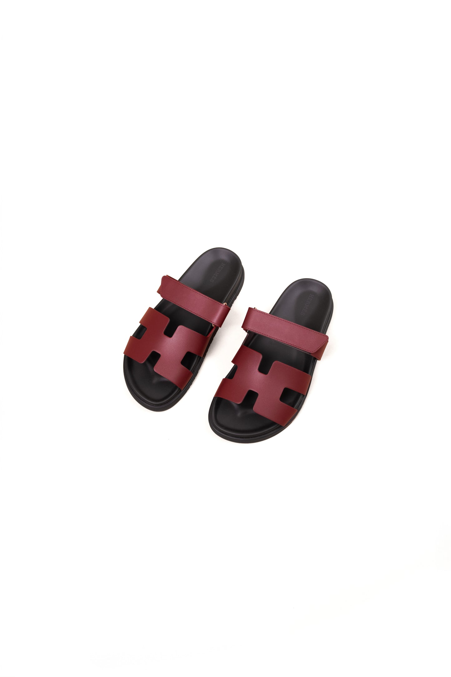 Hermes Chypre Sandals-Rouge H