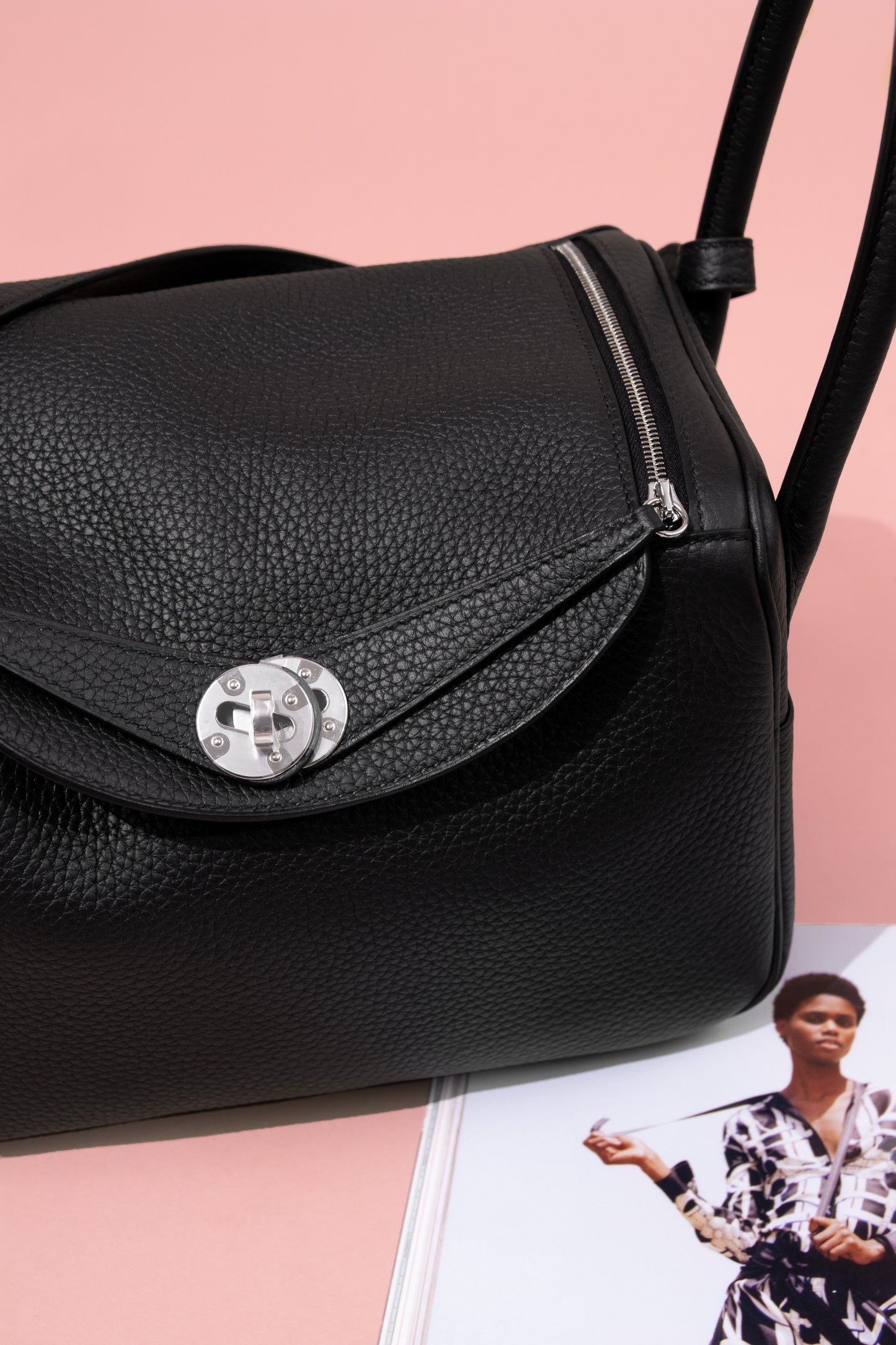 Hermès Lindy 26 Clemence Black PHW