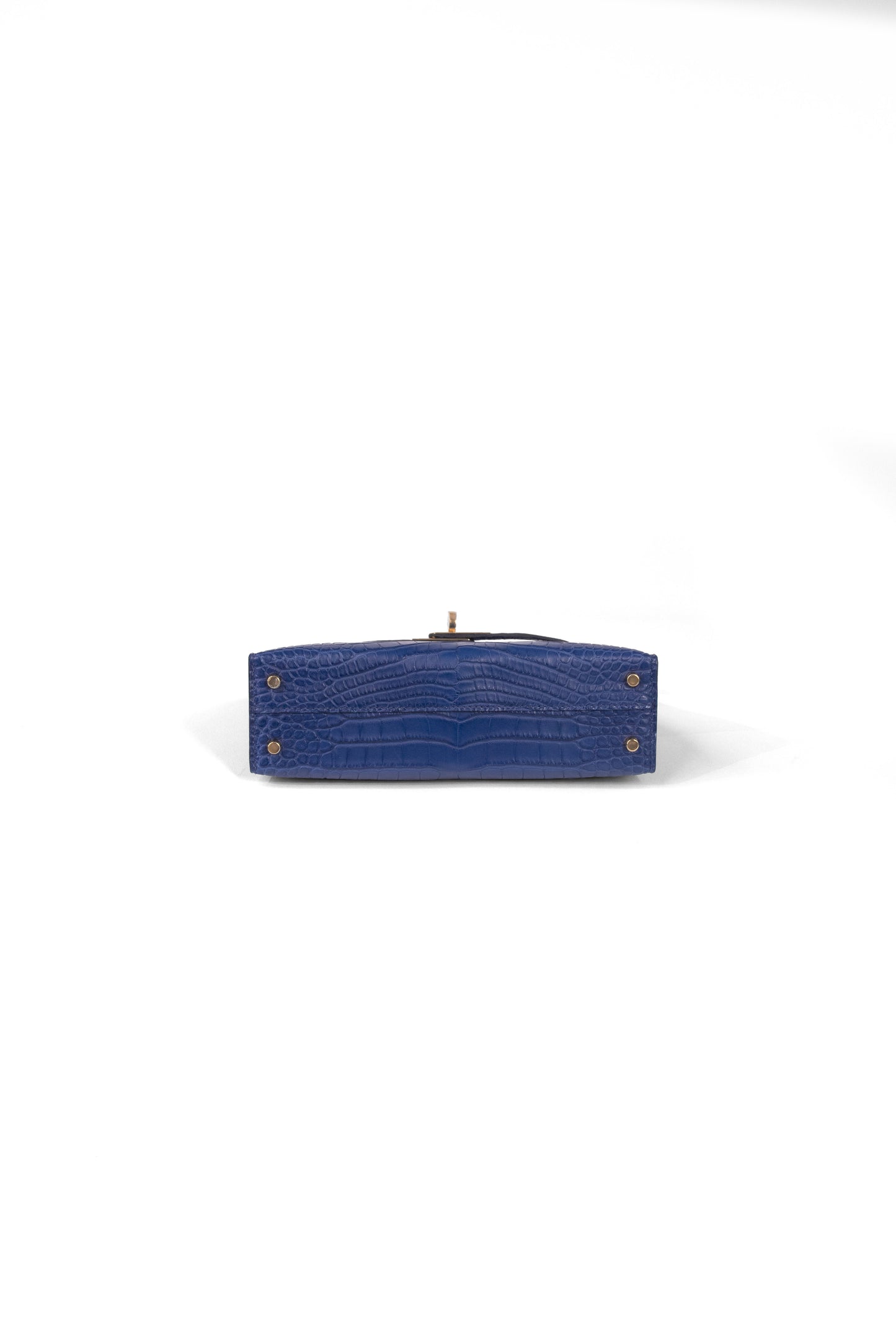 Hermes Mini Kelly Crocodile blue Sapphire GHW