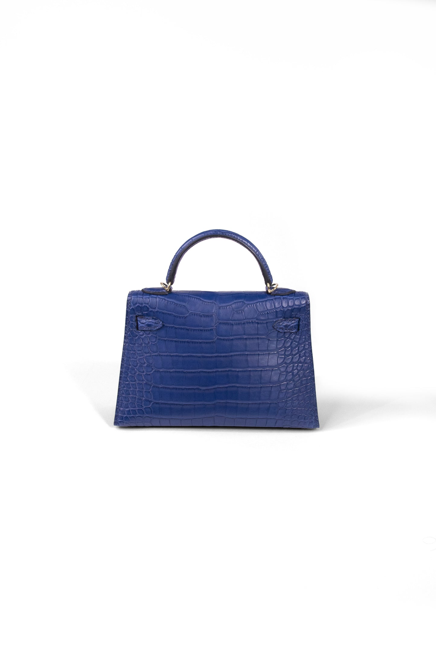 Hermes Mini Kelly Crocodile blue Sapphire GHW