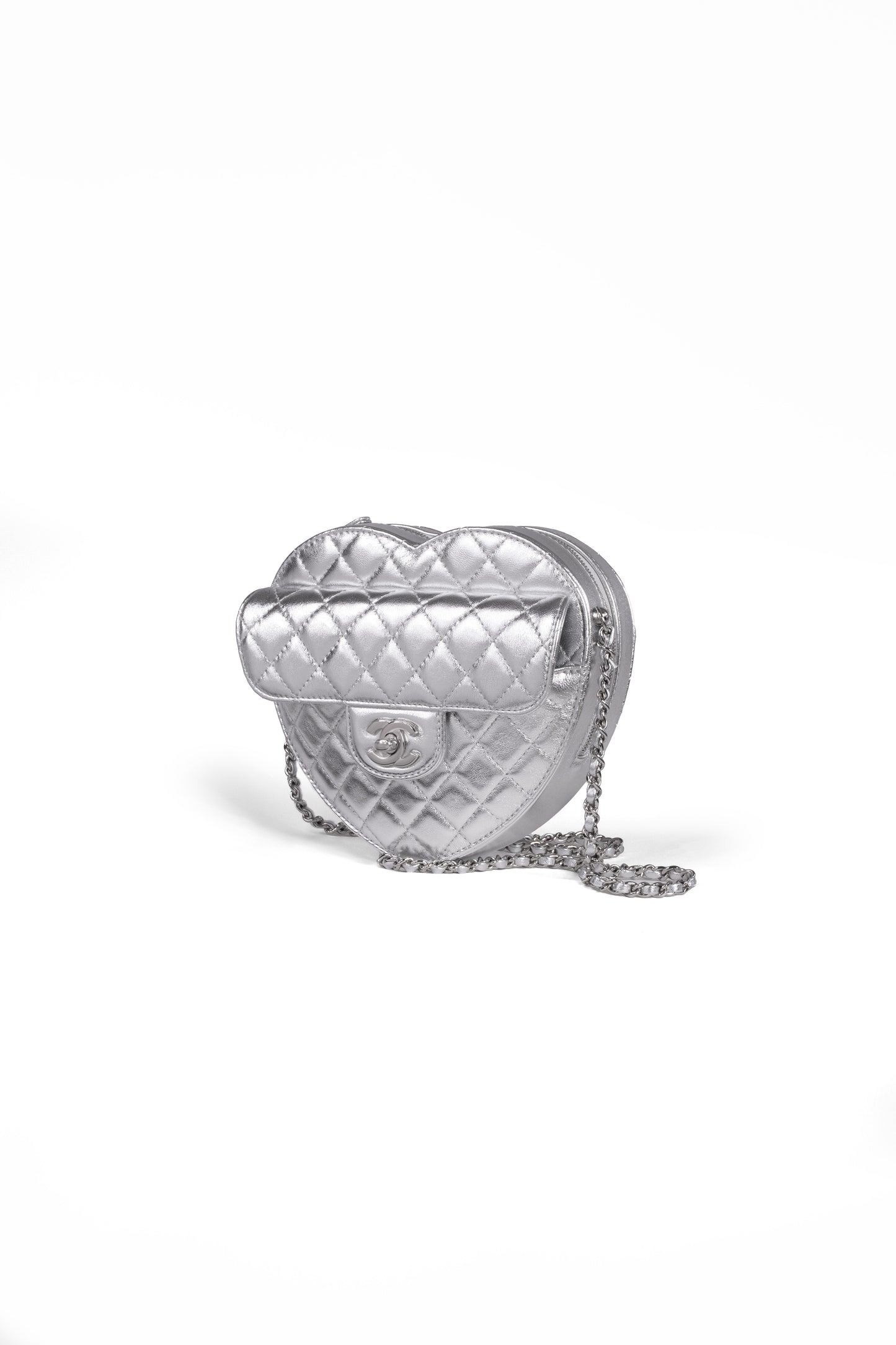 Chanel Metallic Silver Bag