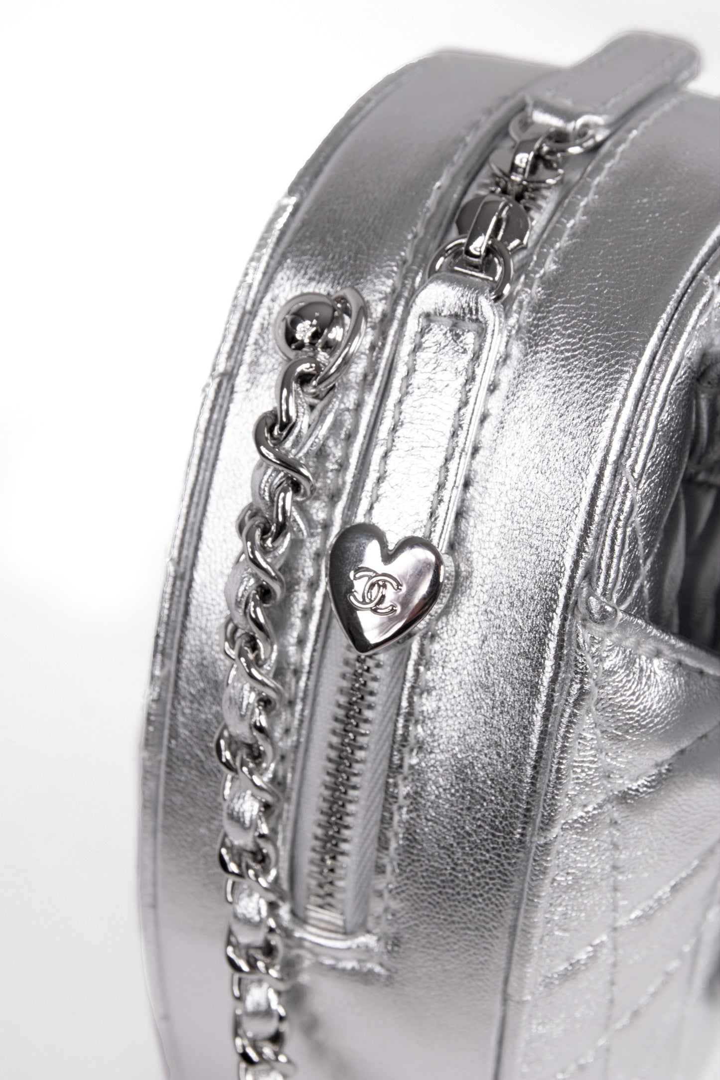 Chanel Metallic Silver Bag
