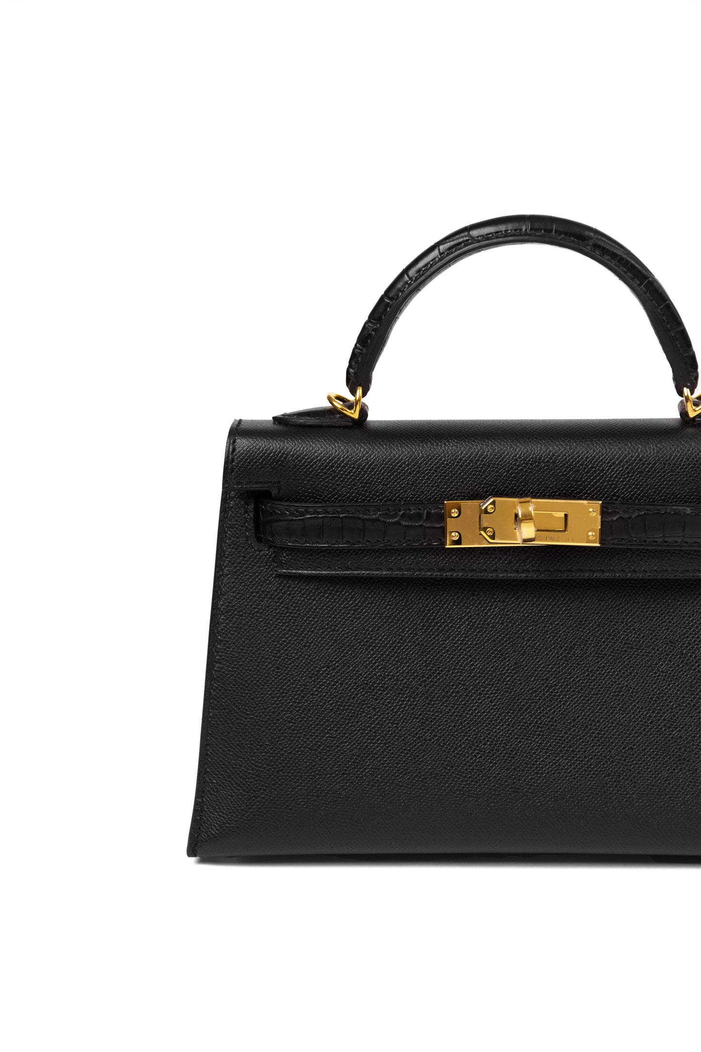 Hermes Mini Kelly Touch in Black with Gold Hardware