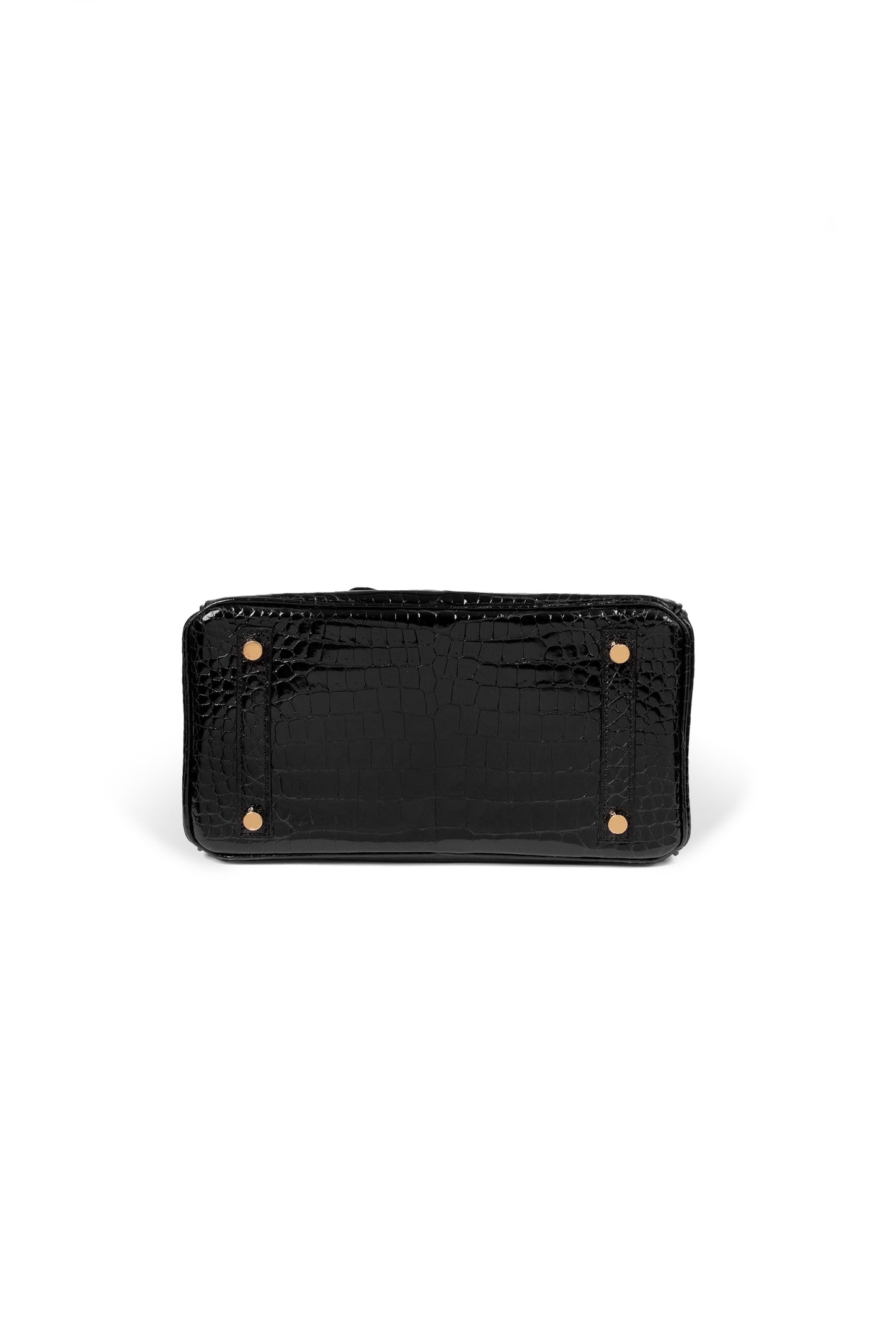 Birkin 25 Shiny Crocodile in Black with Gold Hardware