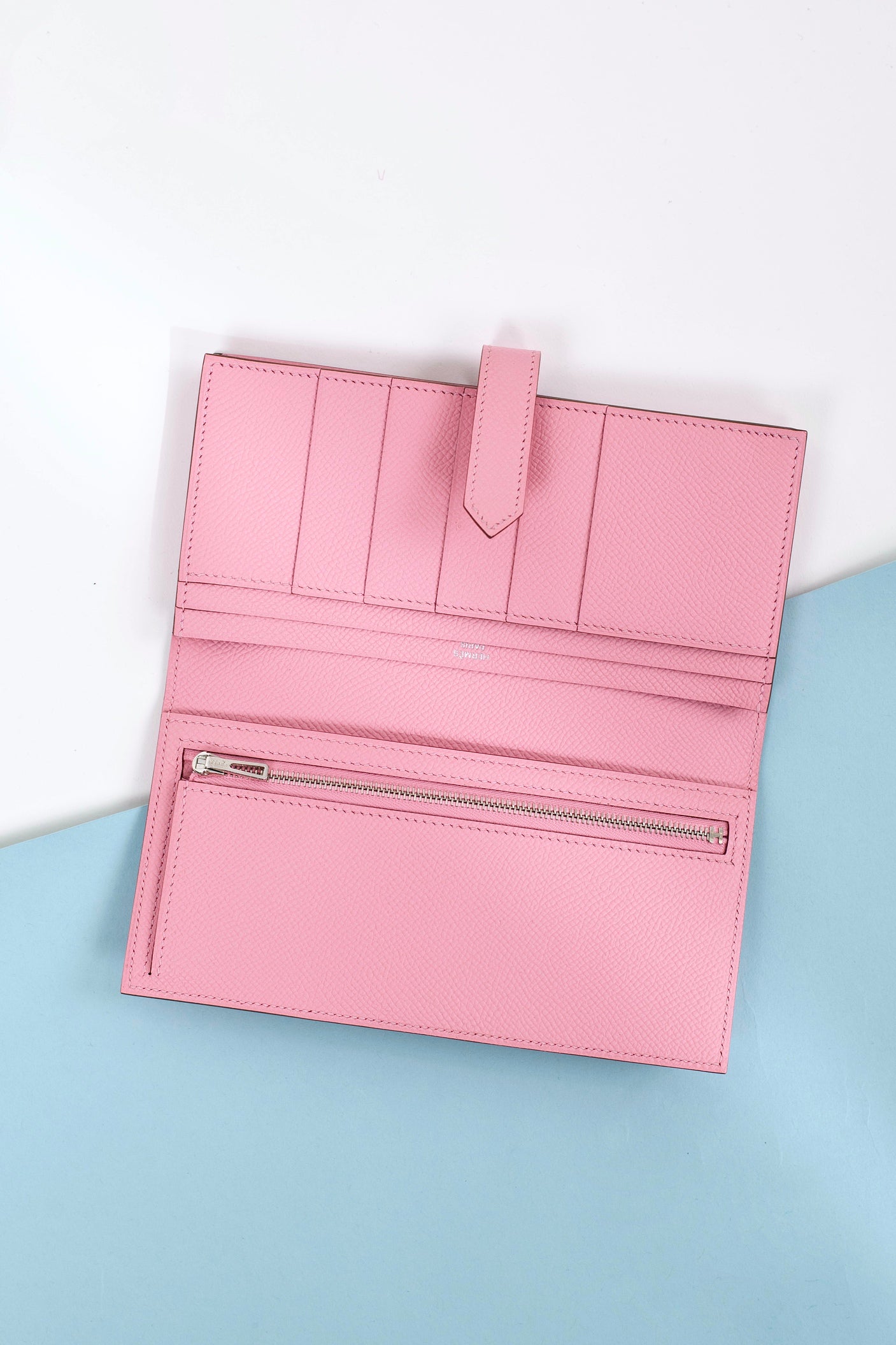 Hermès Bearn Wallet in Rose Confetti