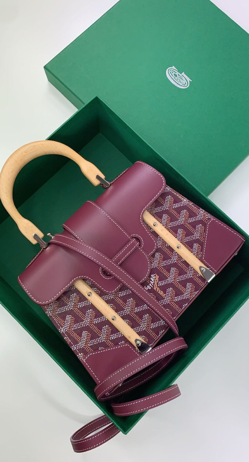 Goyard Mini Saigon Structure in Burgundy