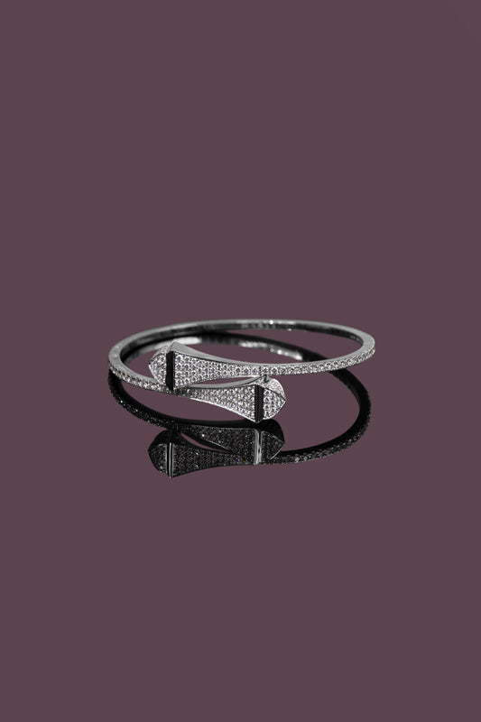 Marli Cleo White Gold Full Diamond Slip-On Bracelet