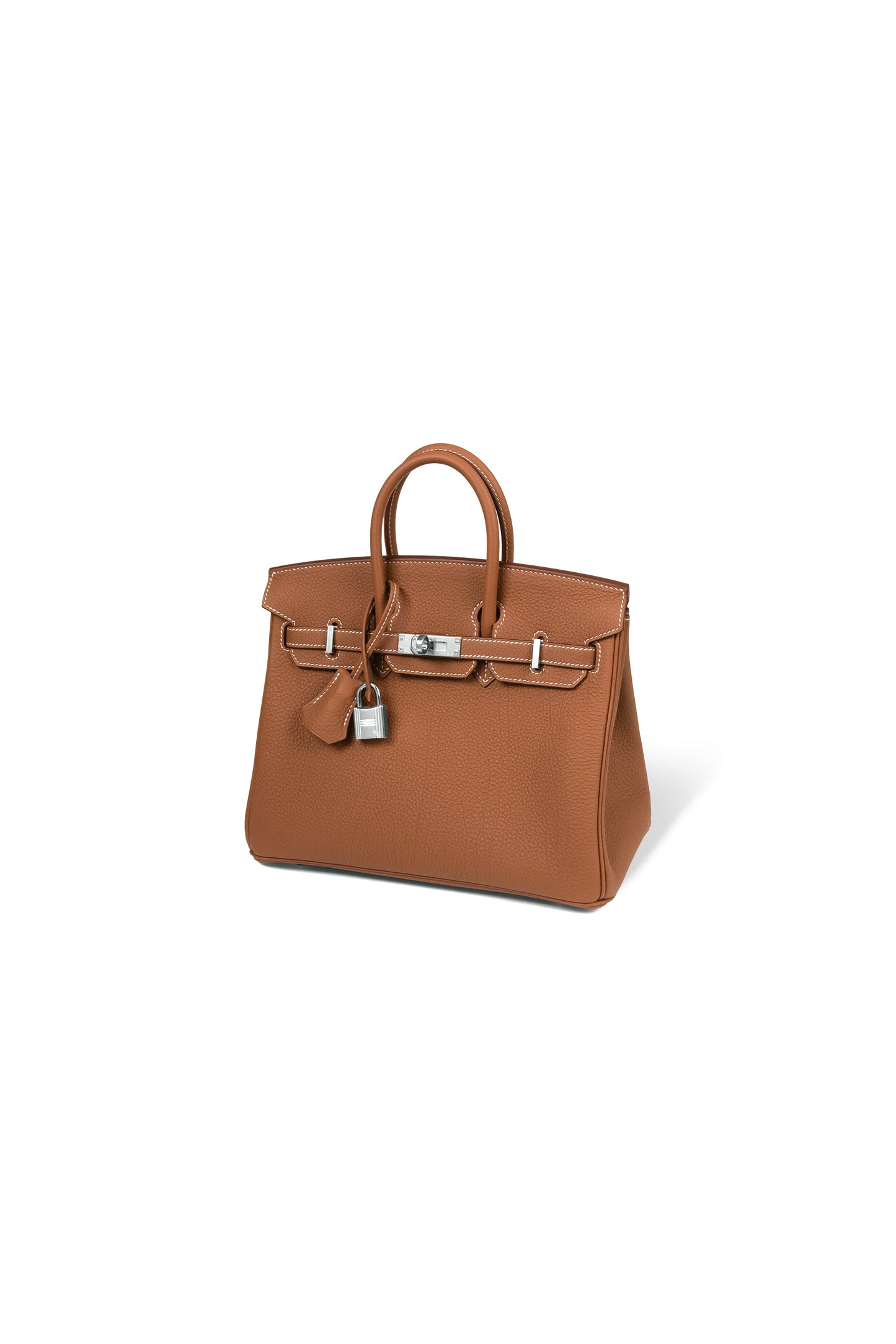 Hermes Birkin 25 Togo in Gold with Silver Hardware