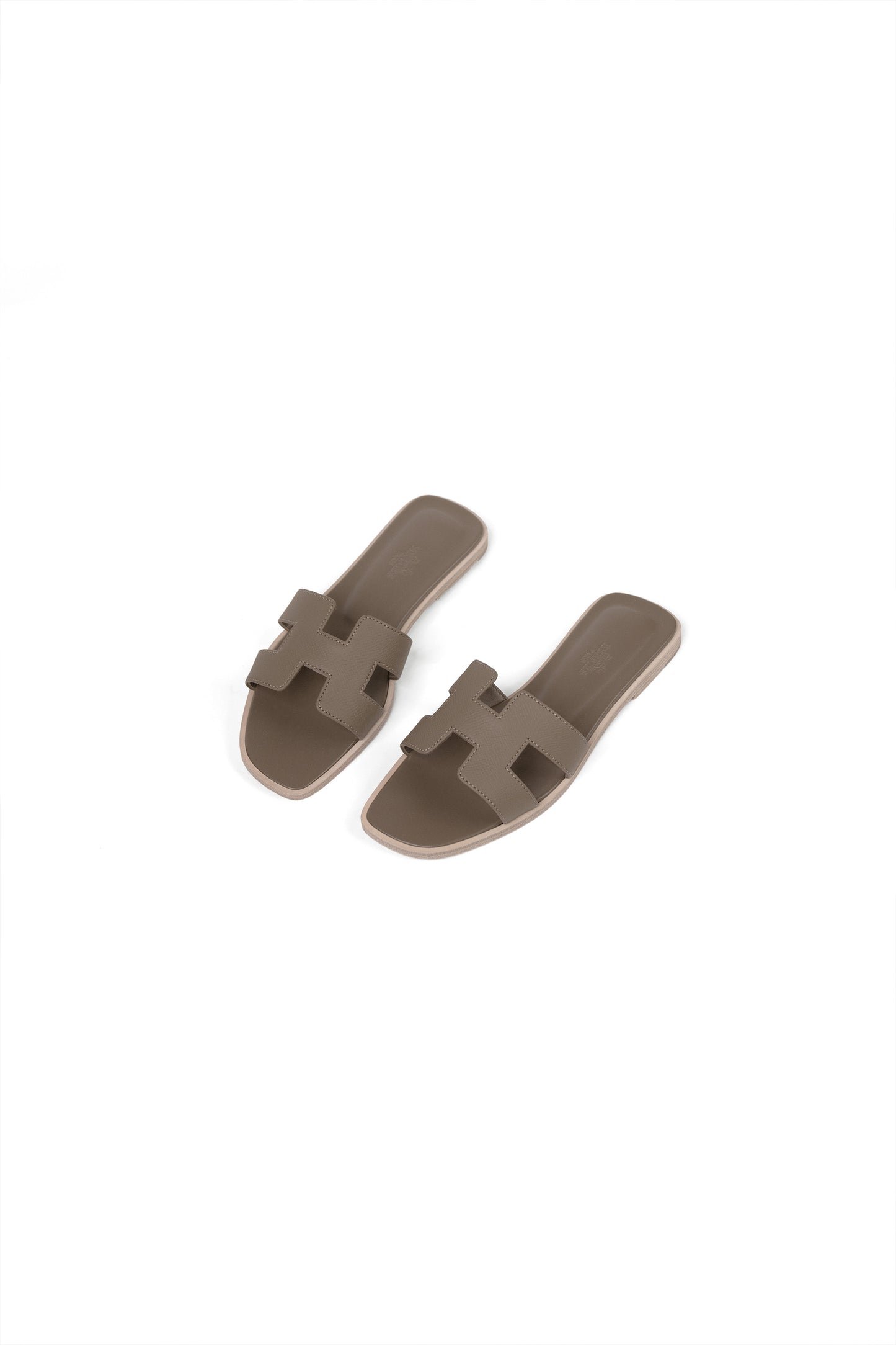 Hermes Oran Sandals in Etoupe