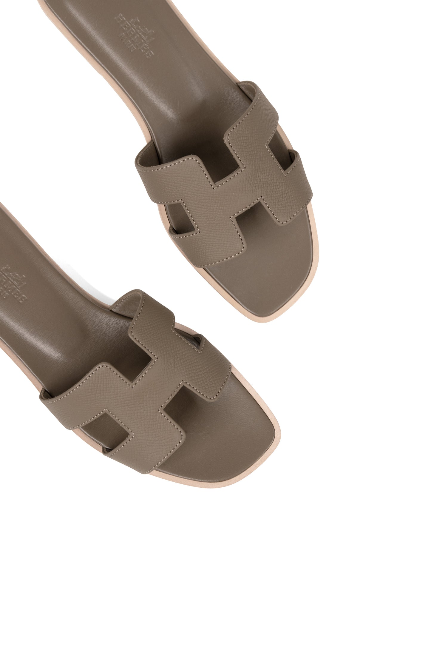 Hermes Oran Sandals in Etoupe