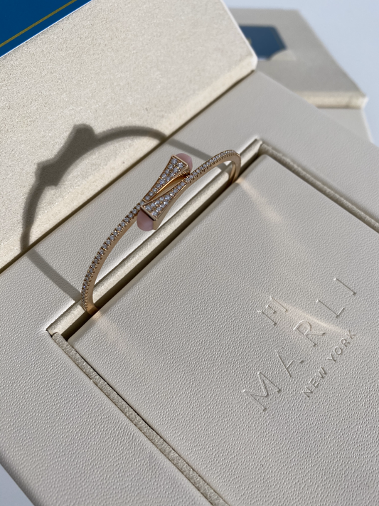 Marli Cleo Bracelets Rose Gold/Pink Opal