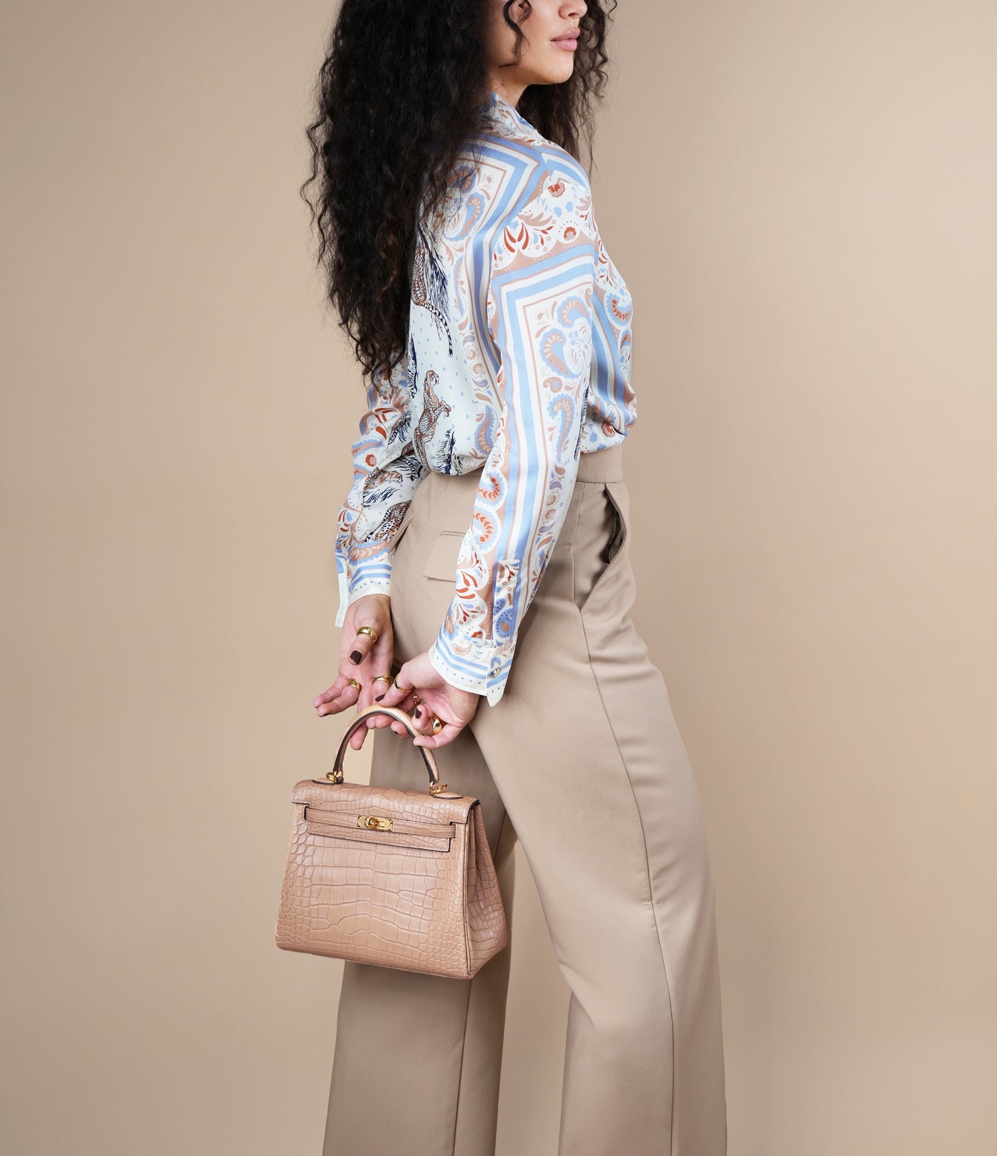 Hermès Kelly 25 Matte Alligator Chai GHW