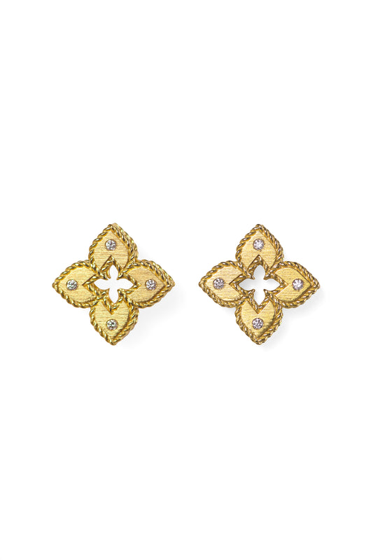 Roberto Coin Venetian Princess Earrings in Yellow Gold