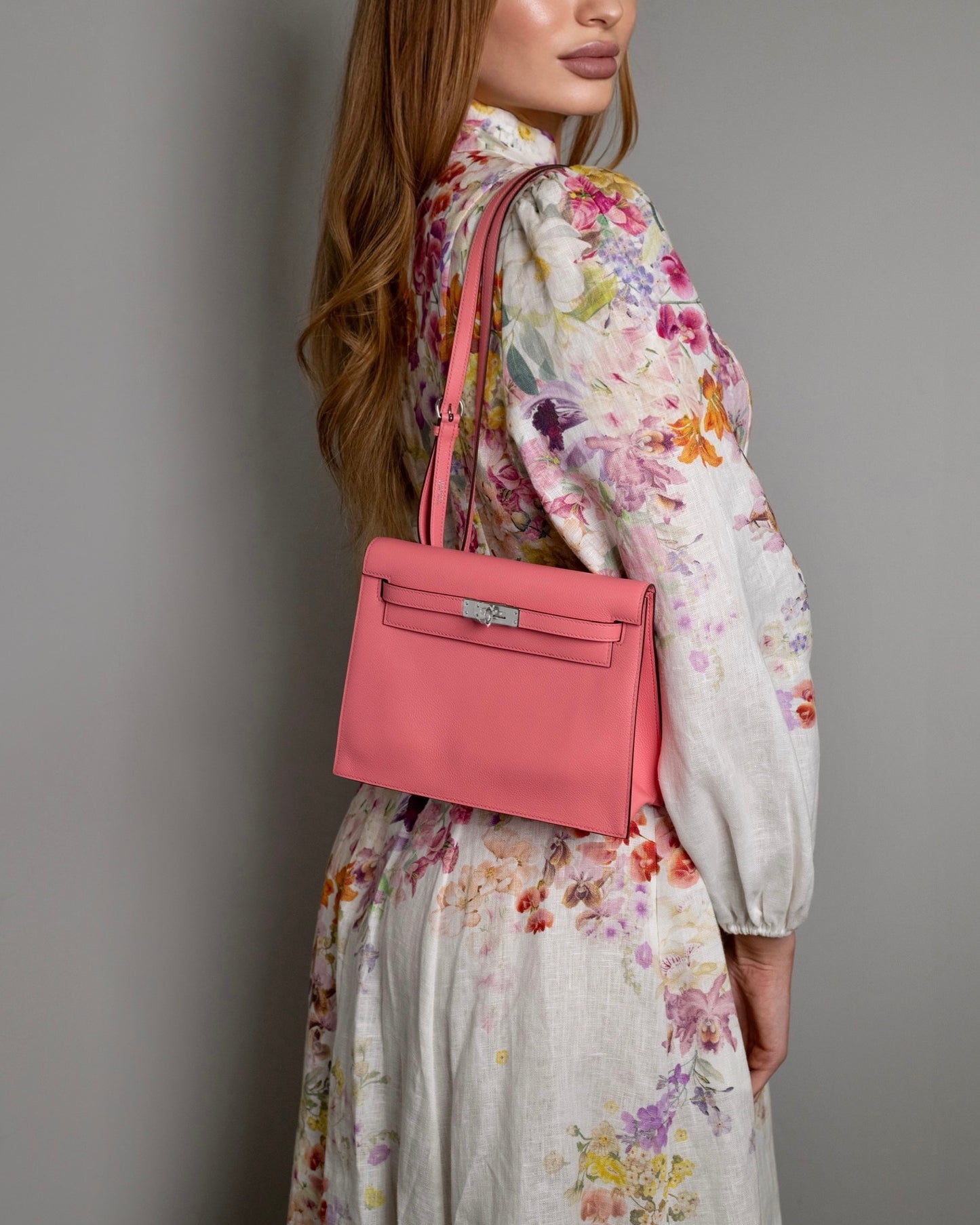Hermès Kelly Danse Rose D'ete PHW