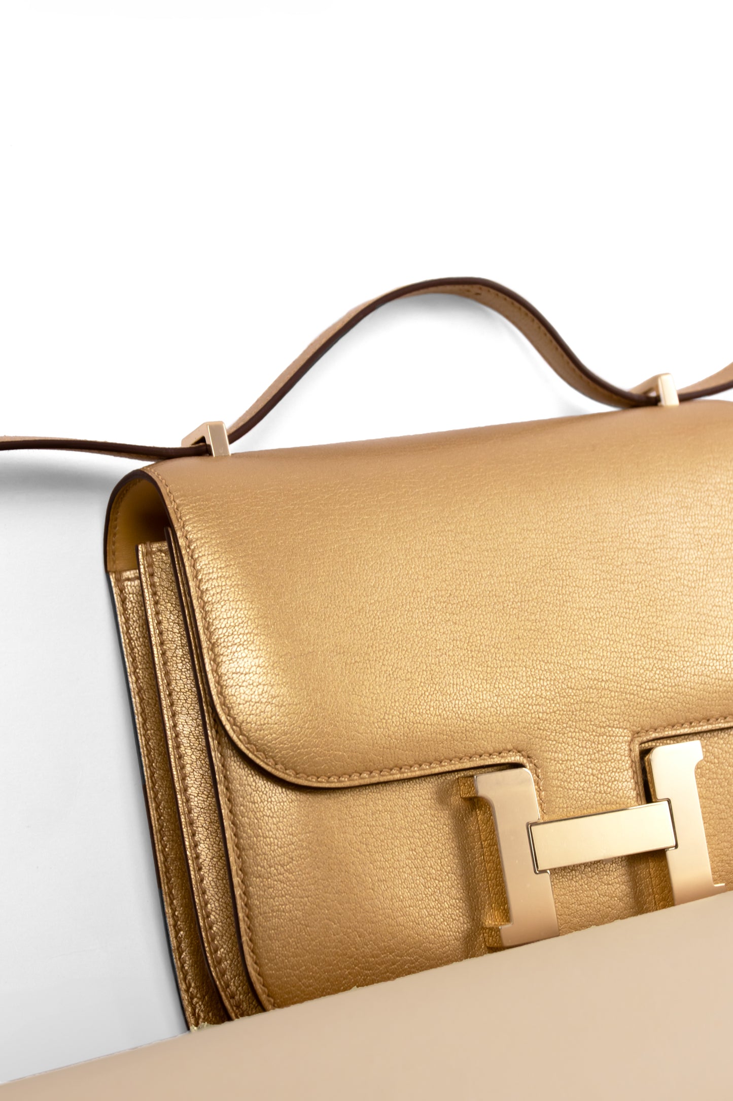 Hermès Constance 18 Chevre Chamkilight Dore GHW