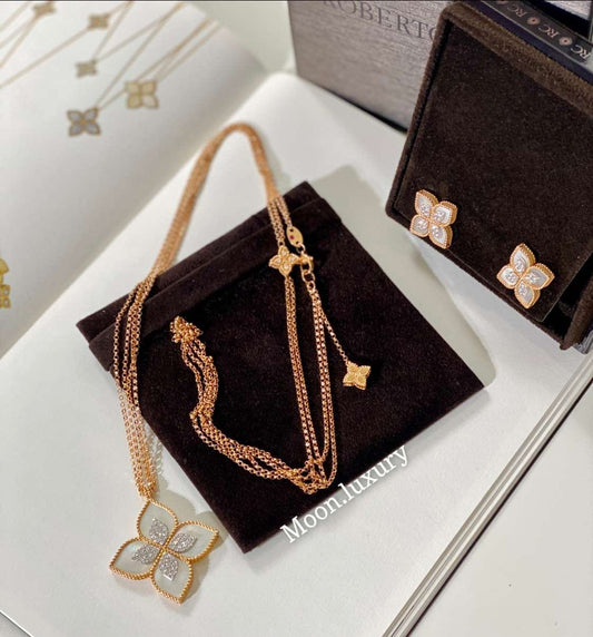 Roberto Coin Princess Flower Pearl Set