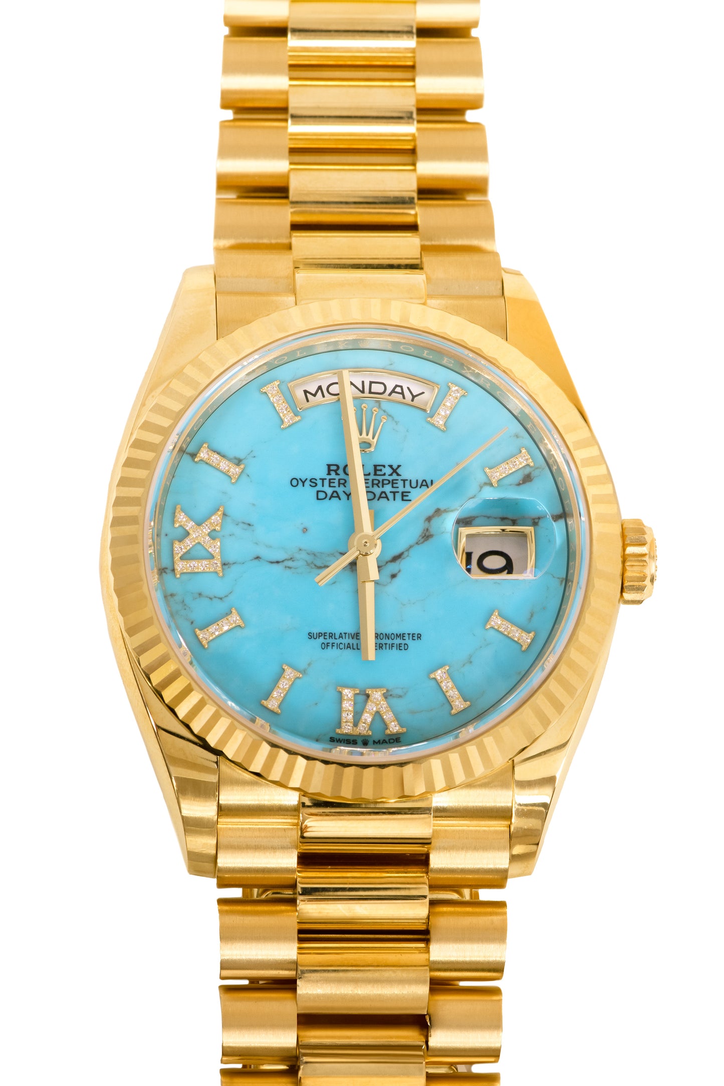 Rolex Day Date 36mm in Yellow Gold with Turquiose Dial