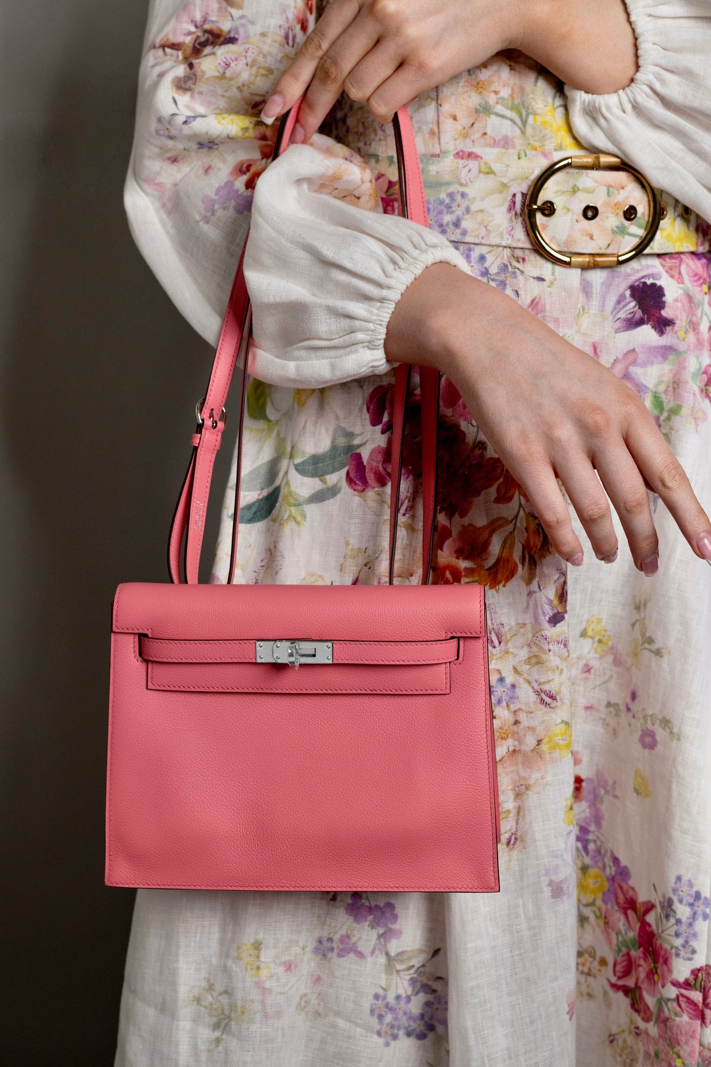 Hermès Kelly Danse Rose D'ete PHW