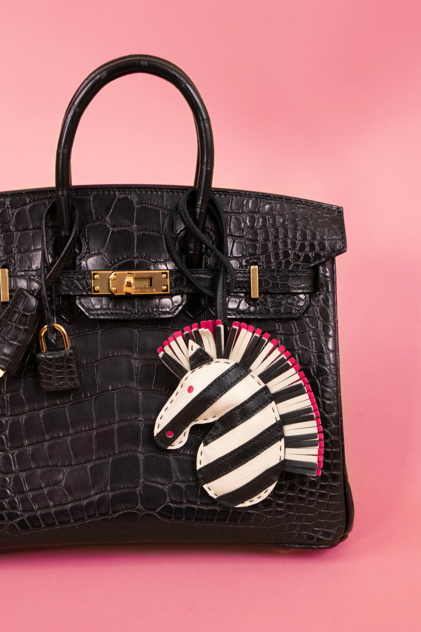 Hermès Birkin 25 Matte Crocodile Black GHW
