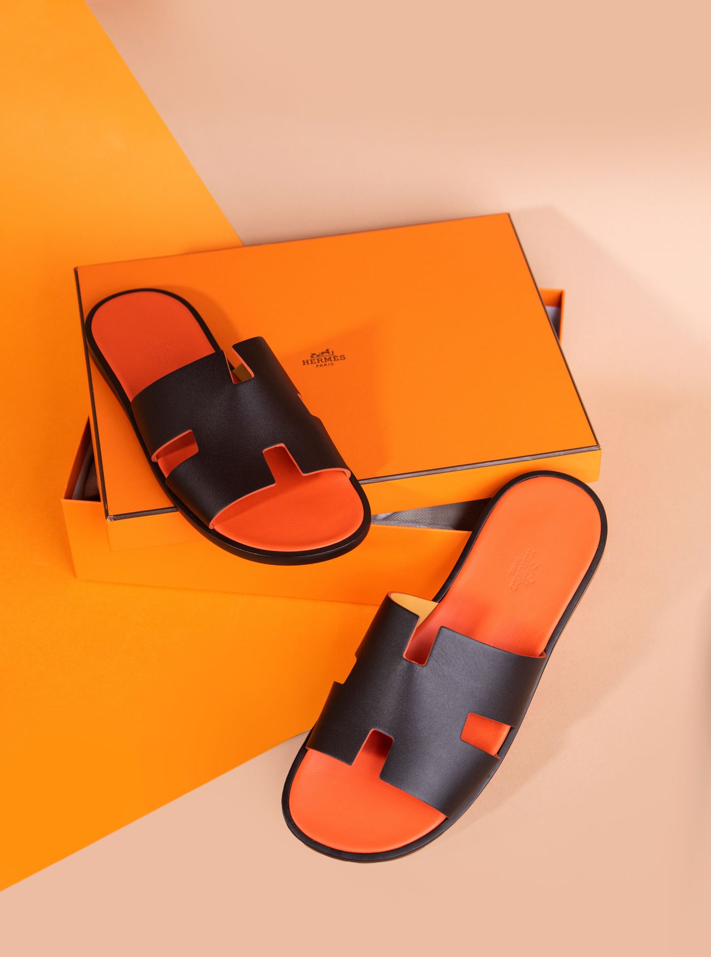 Hermès Izmir Sandals in Orange/Brown